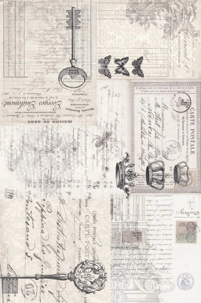 Roycycled 29x21  Ephemera Collage