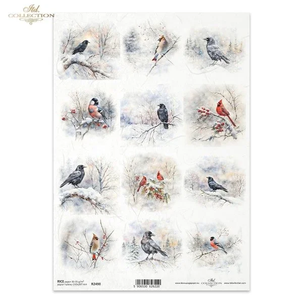 ITD_Collection_A4_Rice_Paper_-_Winter_Birds_II_R2490.webp