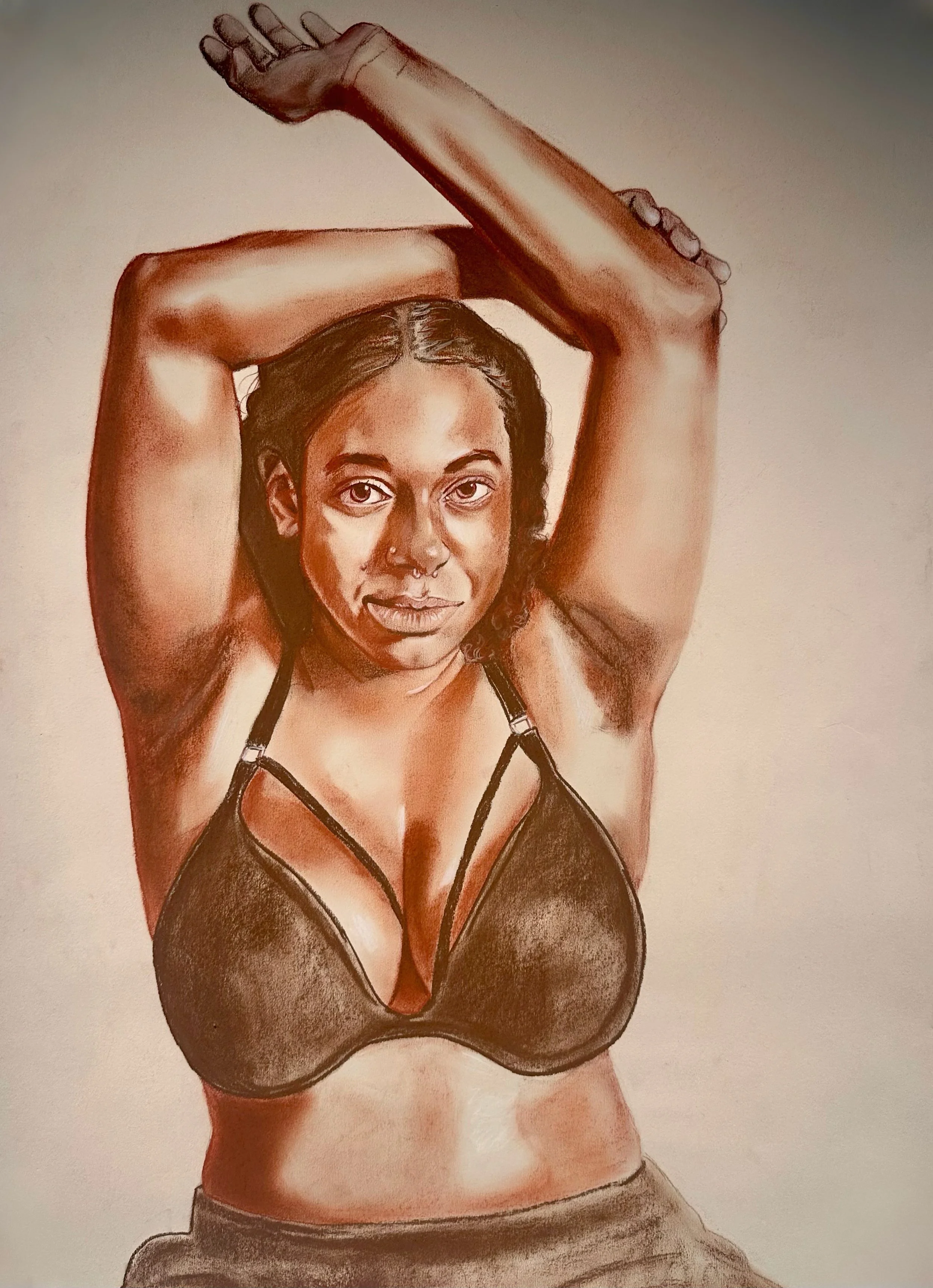 Ayanna, 2023,
conte on paper