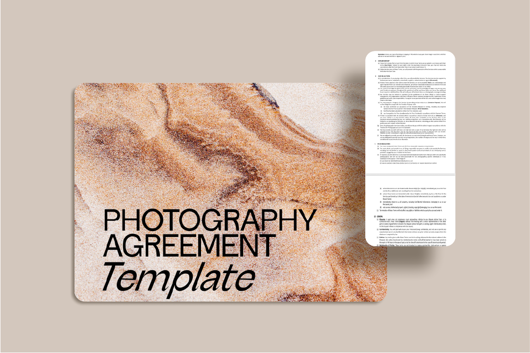 Photography contract template for freelance photographers
