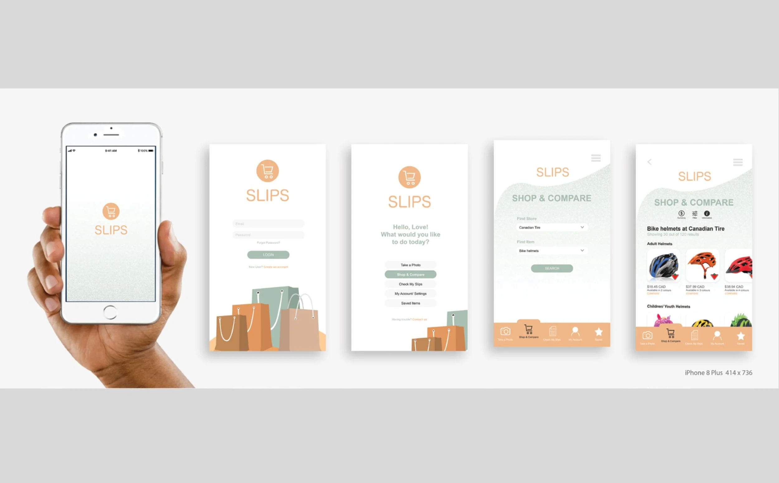 SLIPS - mobile mockup