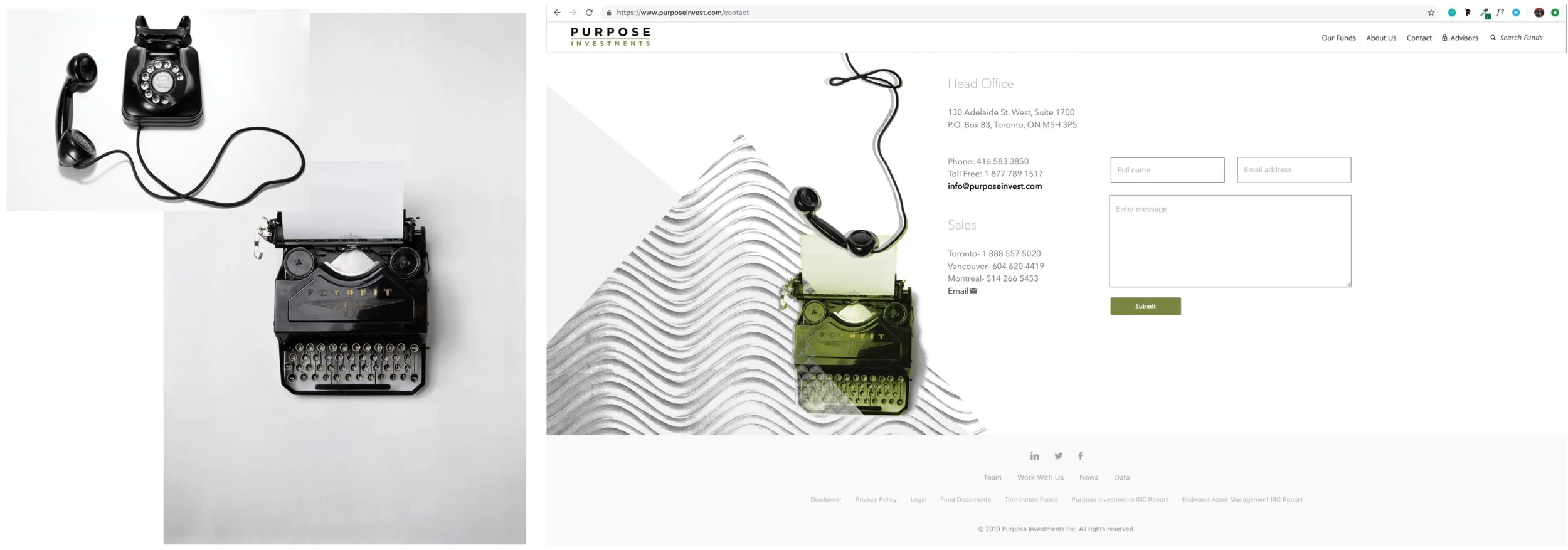 Contact Us - Wed Page Layout and Design