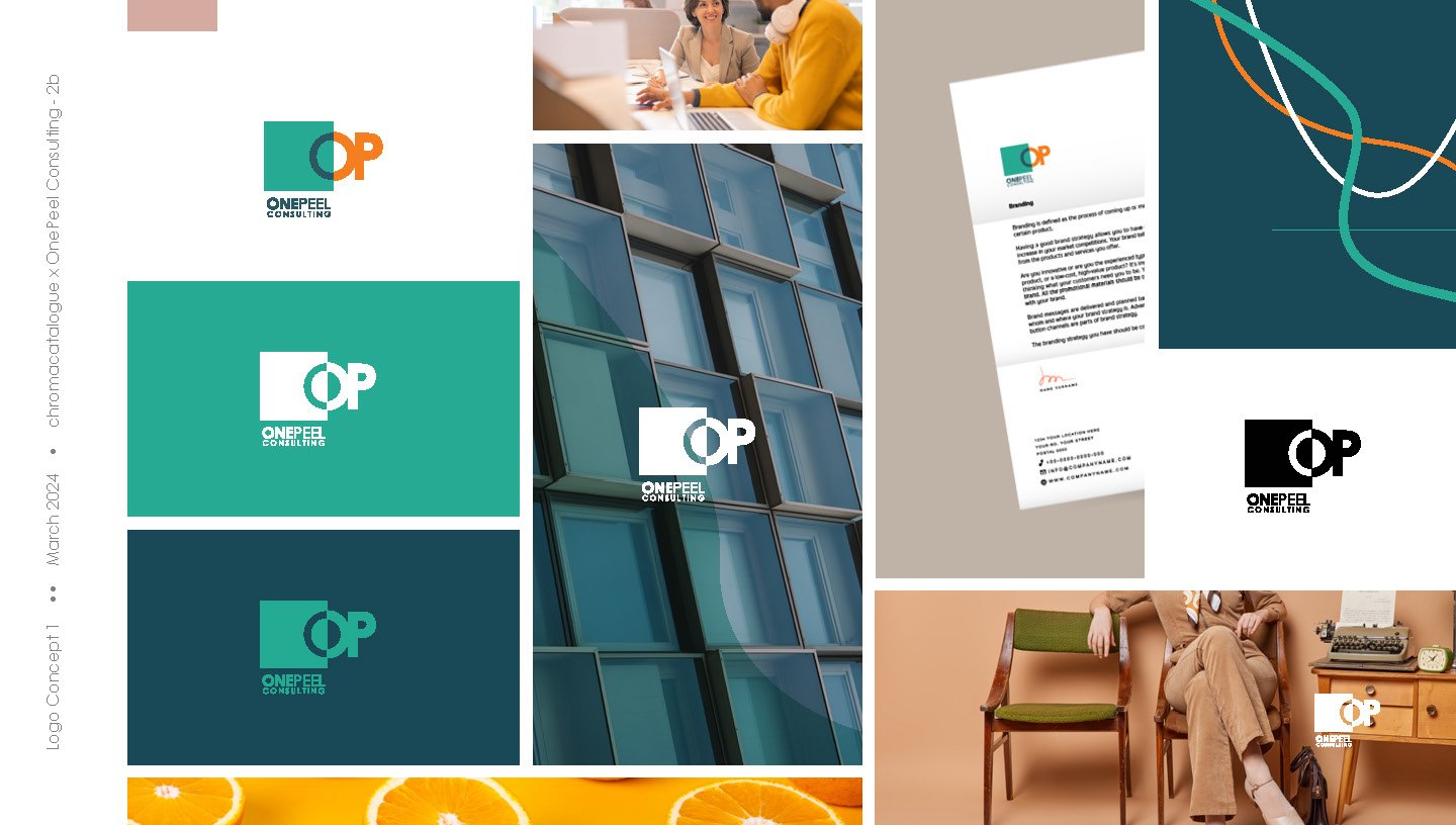 OnePeel Consulting Logo and Brand Creation Brainstorming