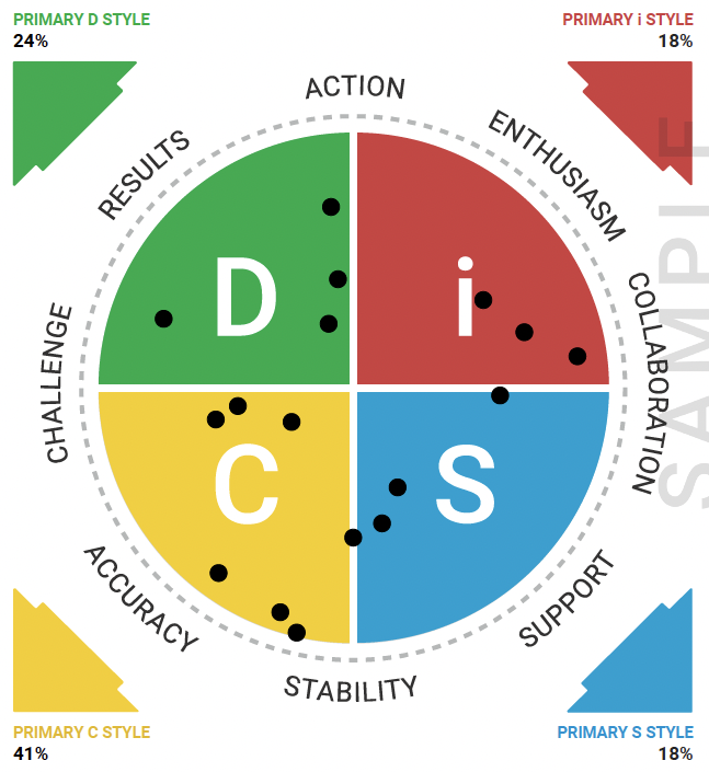 Everything DISC Group Culture Report showing multiple team-members on a DISC circle.png