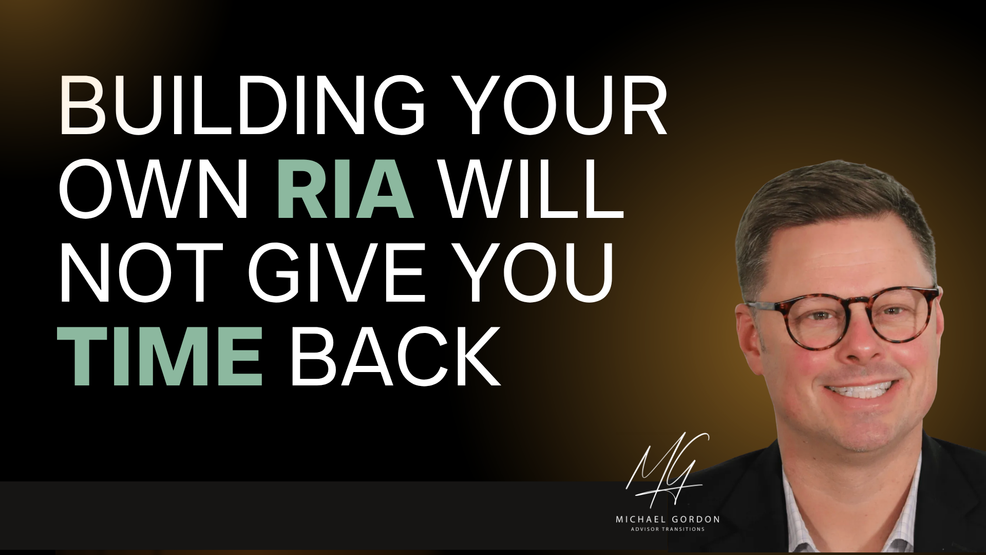 Building Your Own RIA Will Not Give You Your Time Back