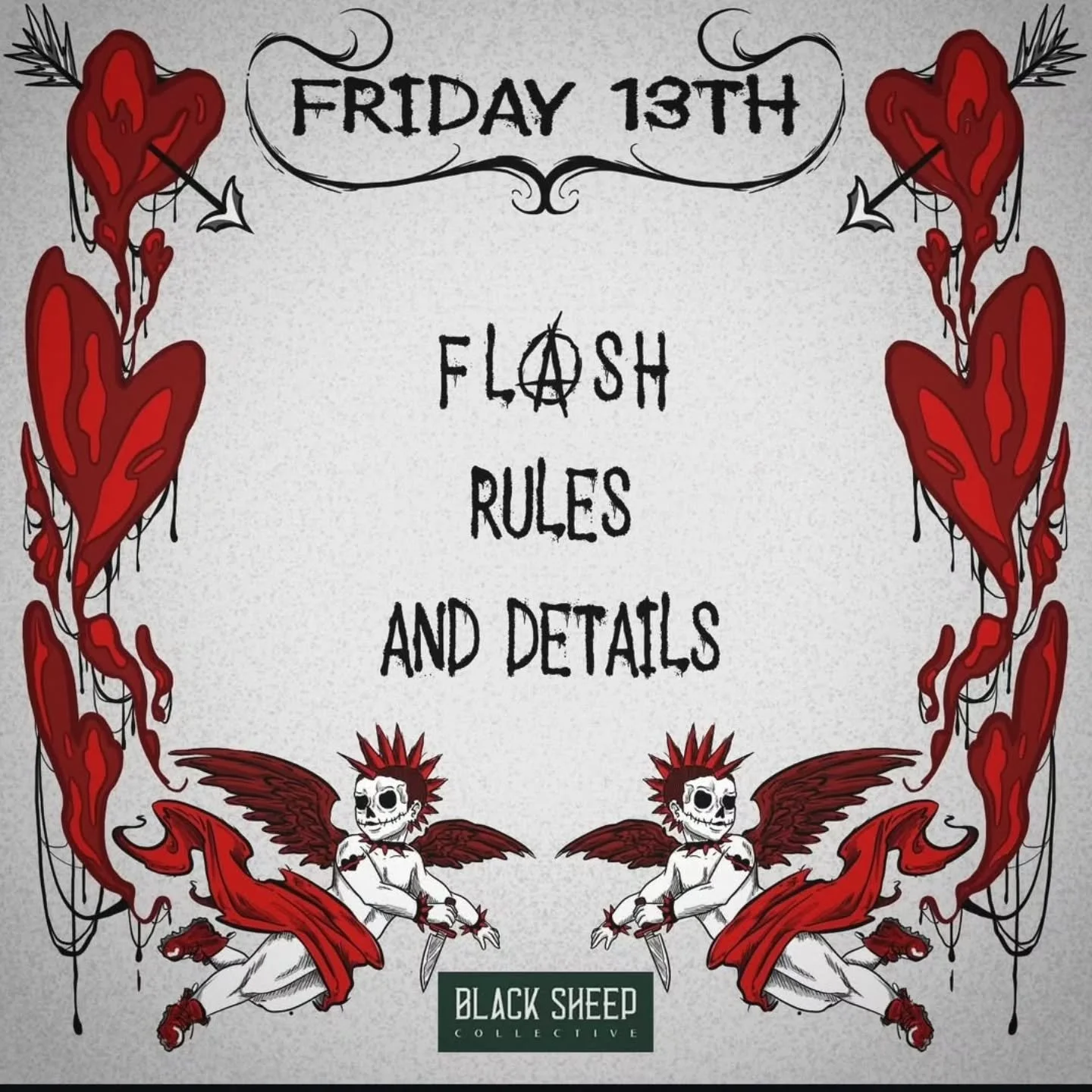 Friday 13th is upon us! Here's what you need to know!
.
We will be celebrating all weekend long with 50$ tattoos and 35$ piercings! Saturday and Sunday will also have an option for color and will be a shorter day for us. As always, this is a cash onl