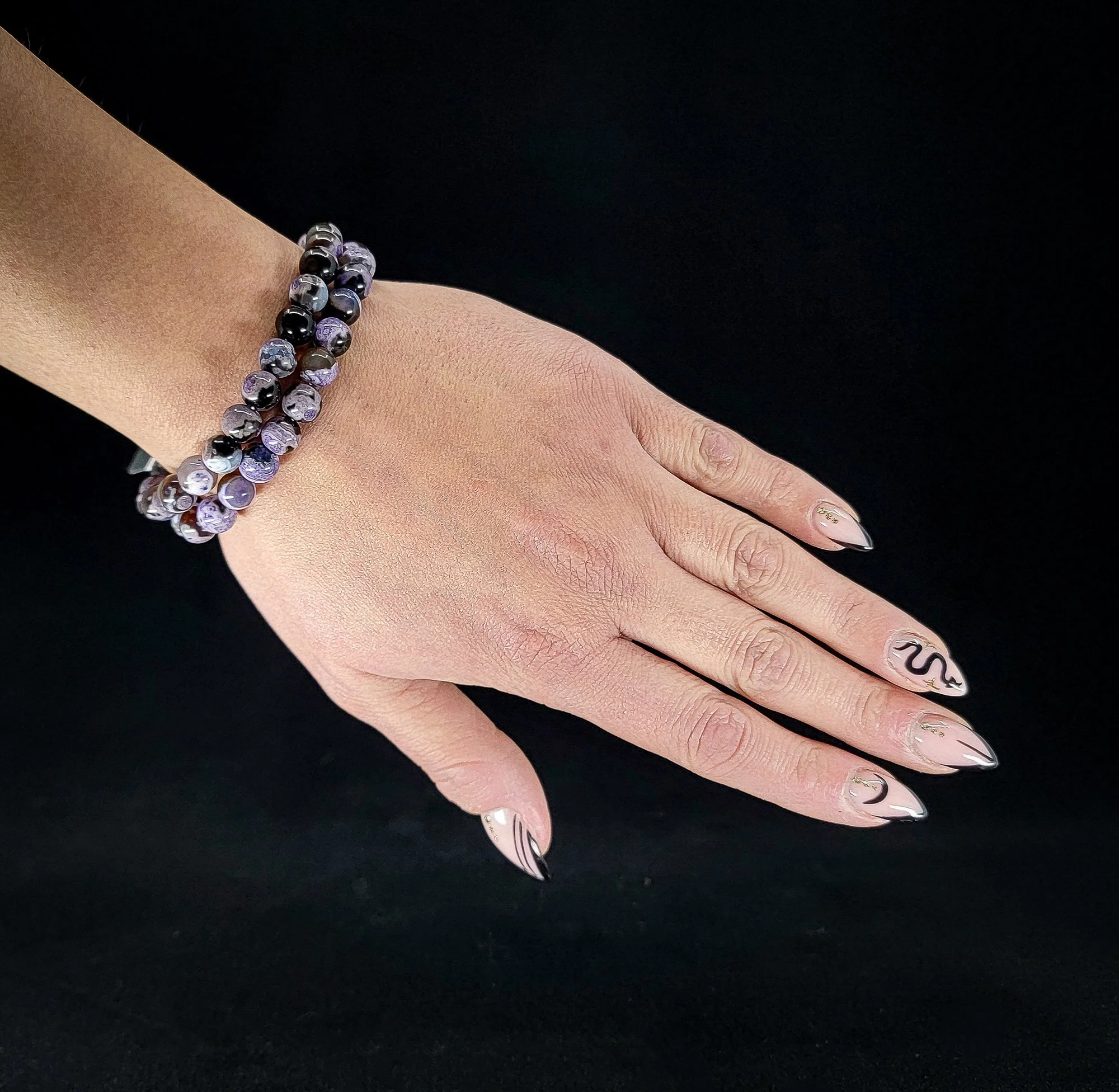 Purple Orca Agate 8mm