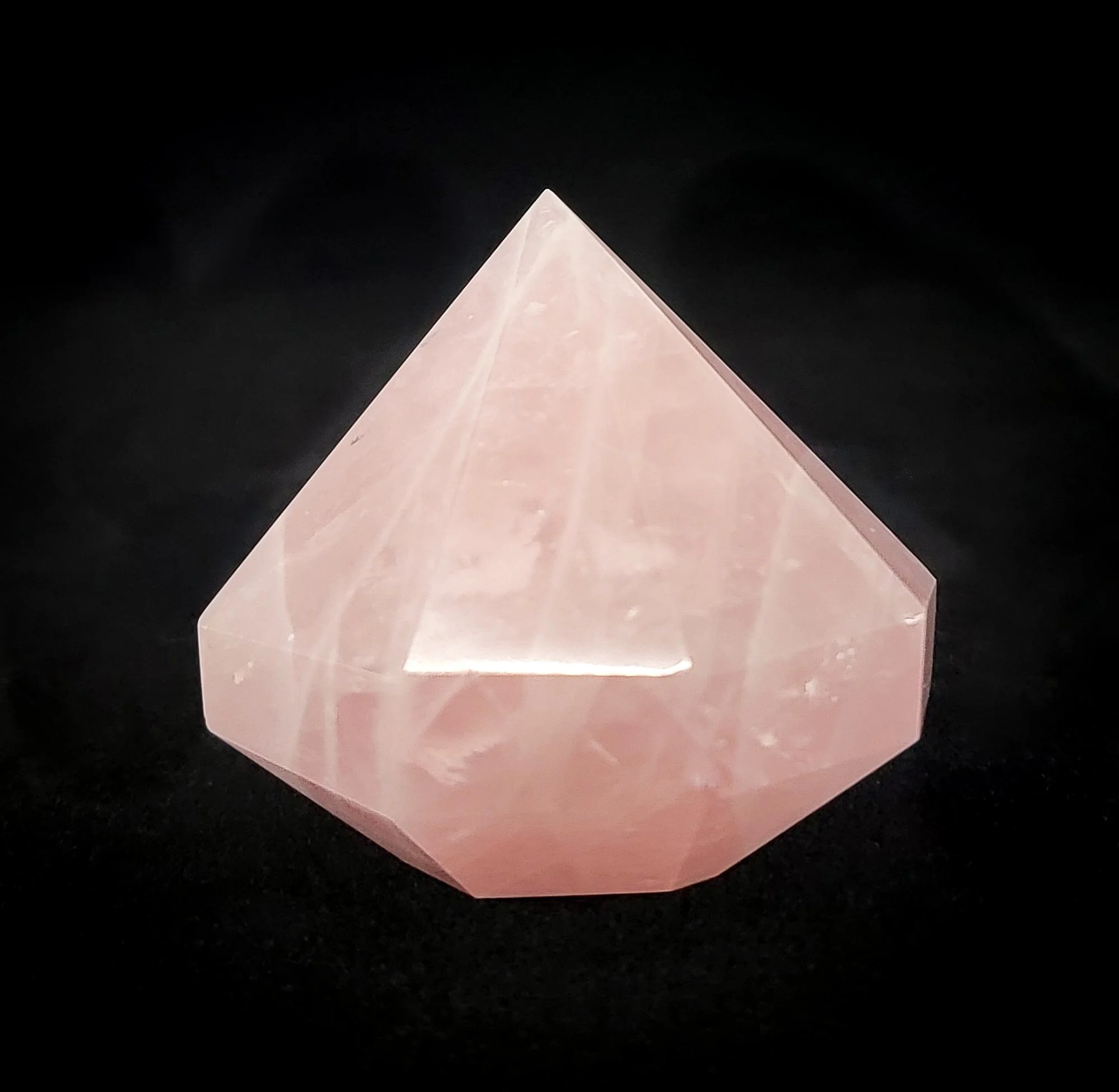 Rose Quartz Diamond Carving