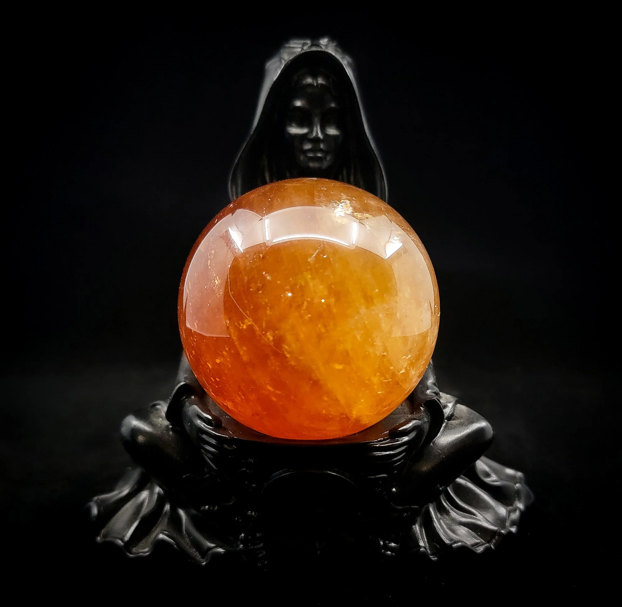 Honey Calcite Sphere