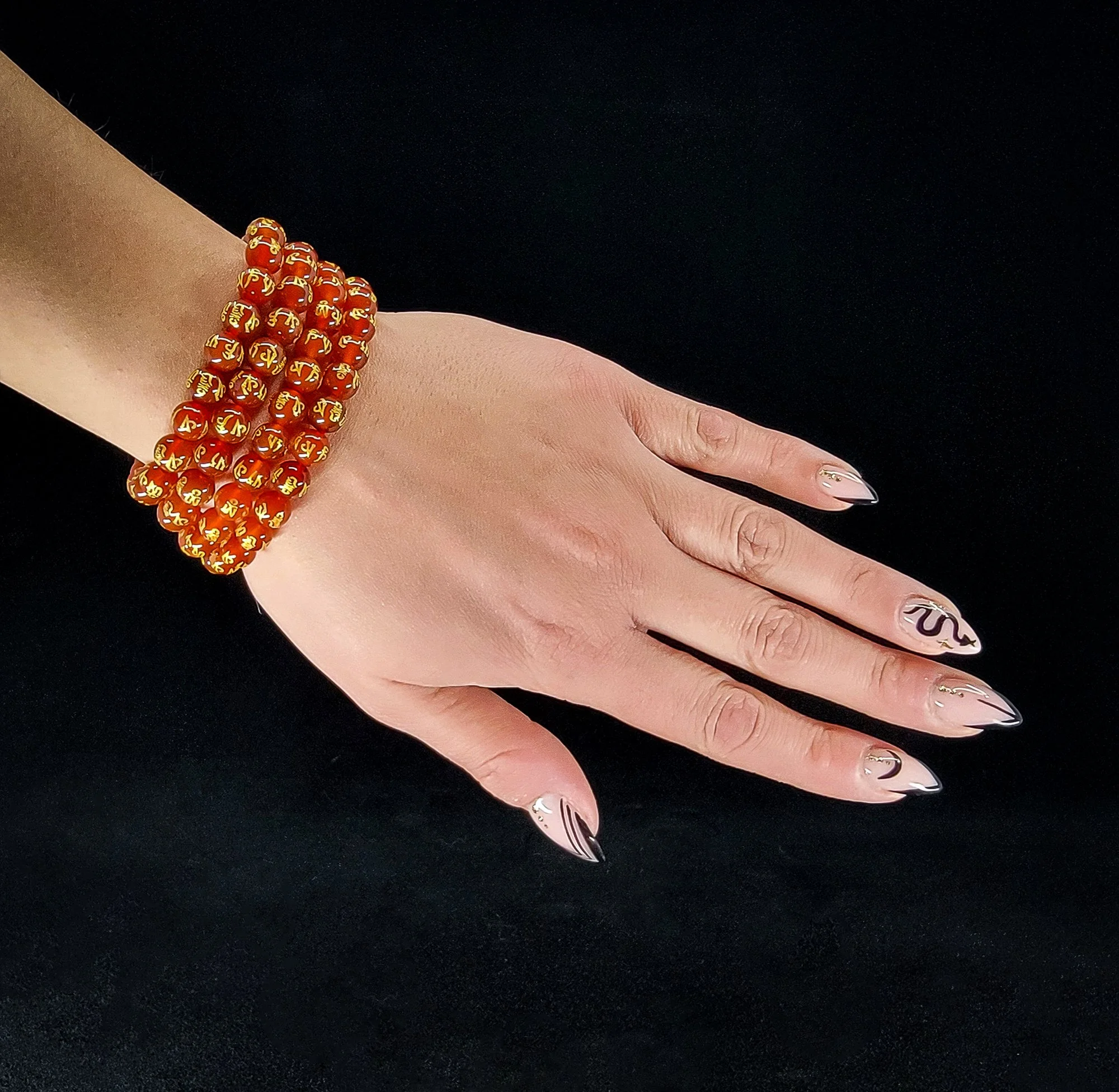 Red Agate Mantra 8mm