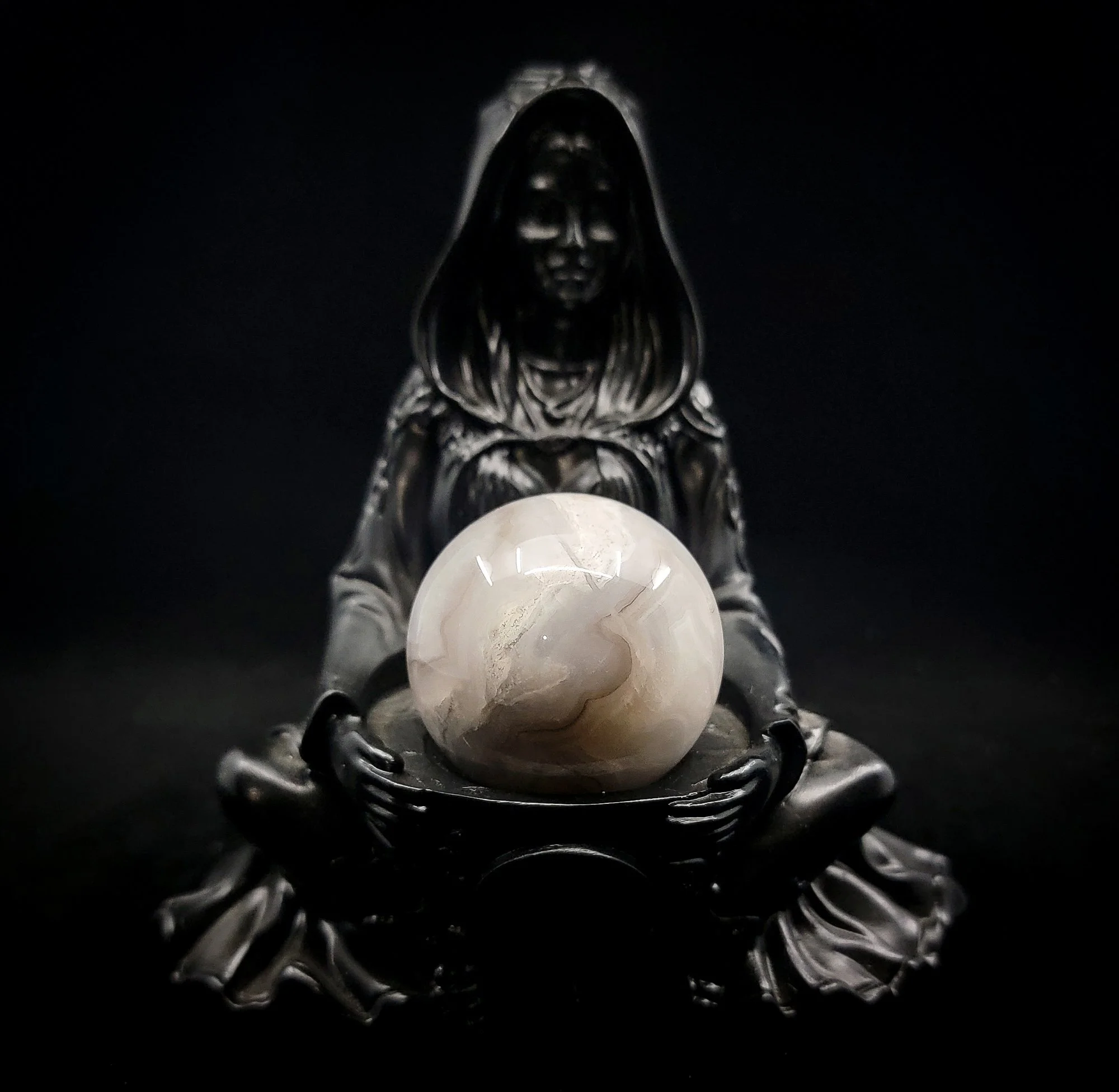 Grey Banded Agate Sphere