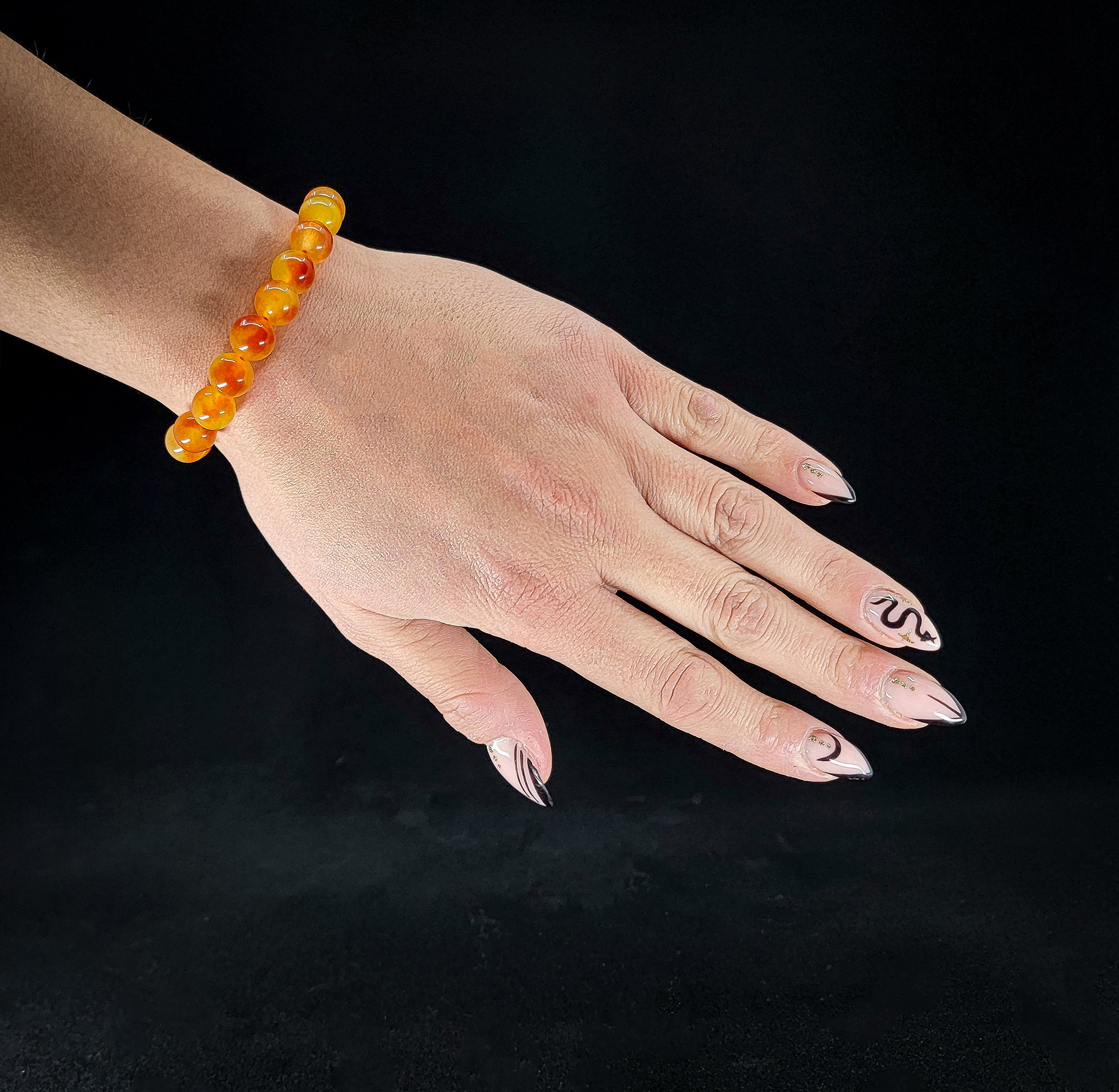 Orange & Red Chalcedony 10mm