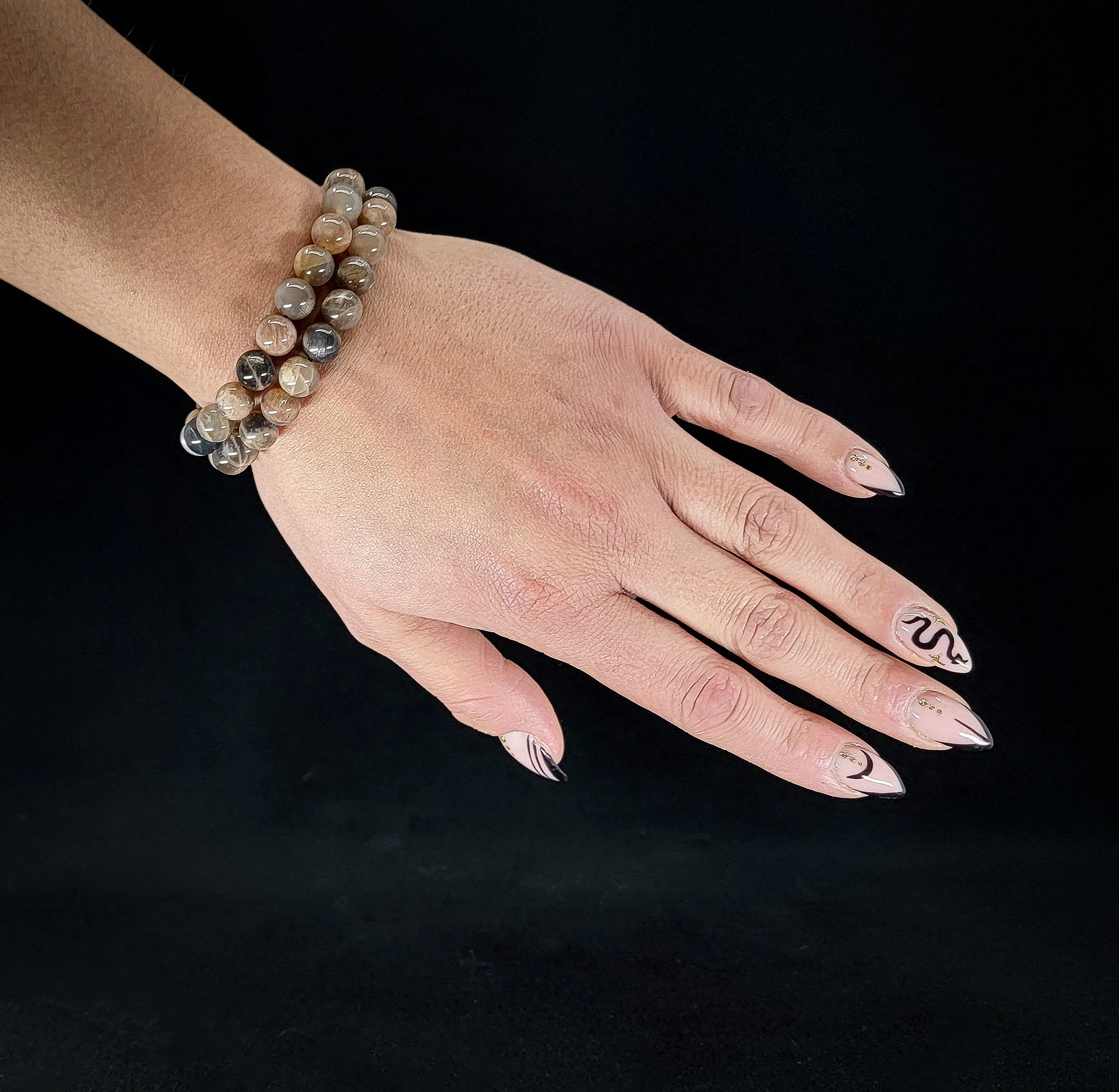 Black Skeletal Moonstone 8mm