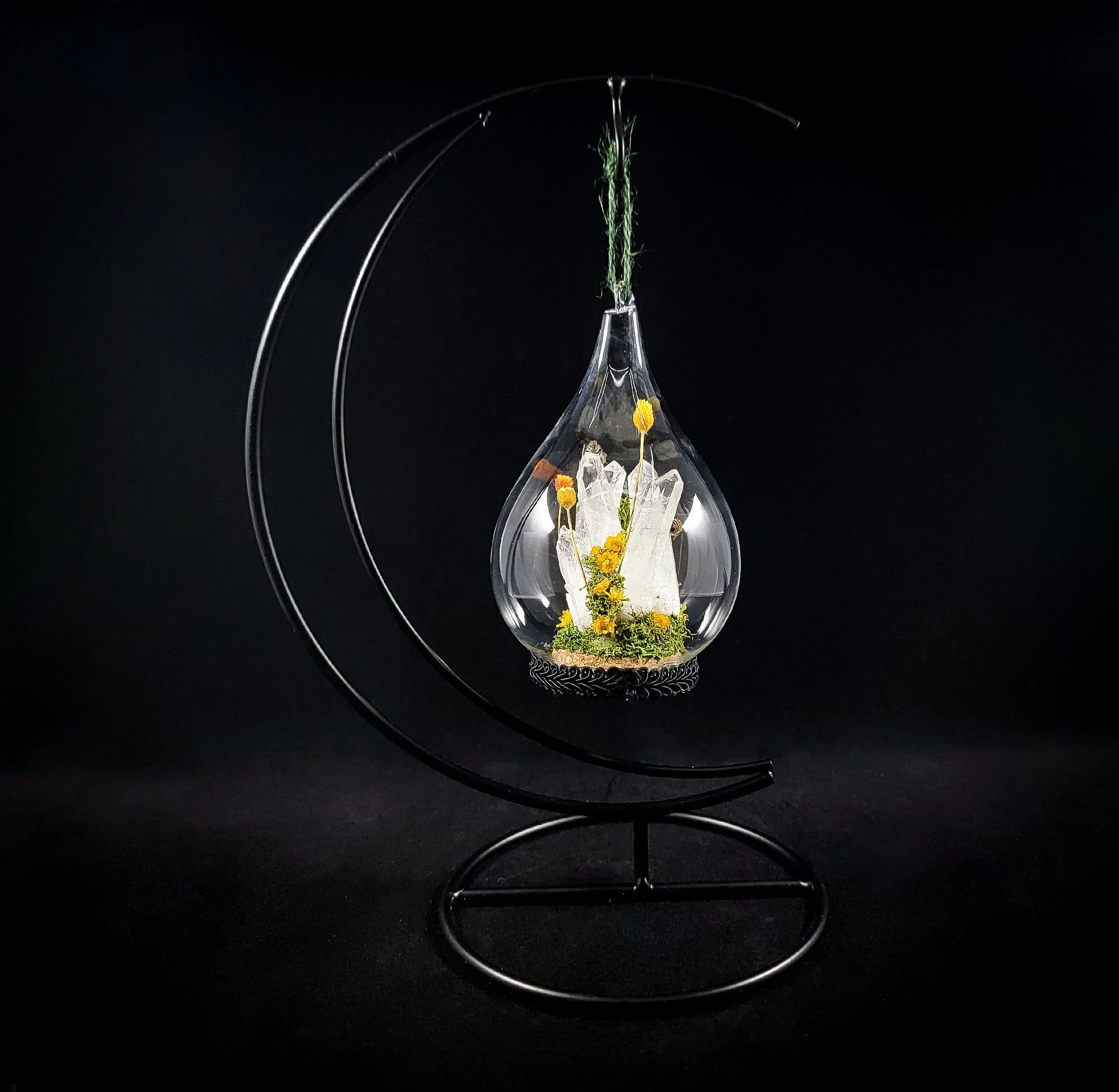 Crystal and Insect Ornament