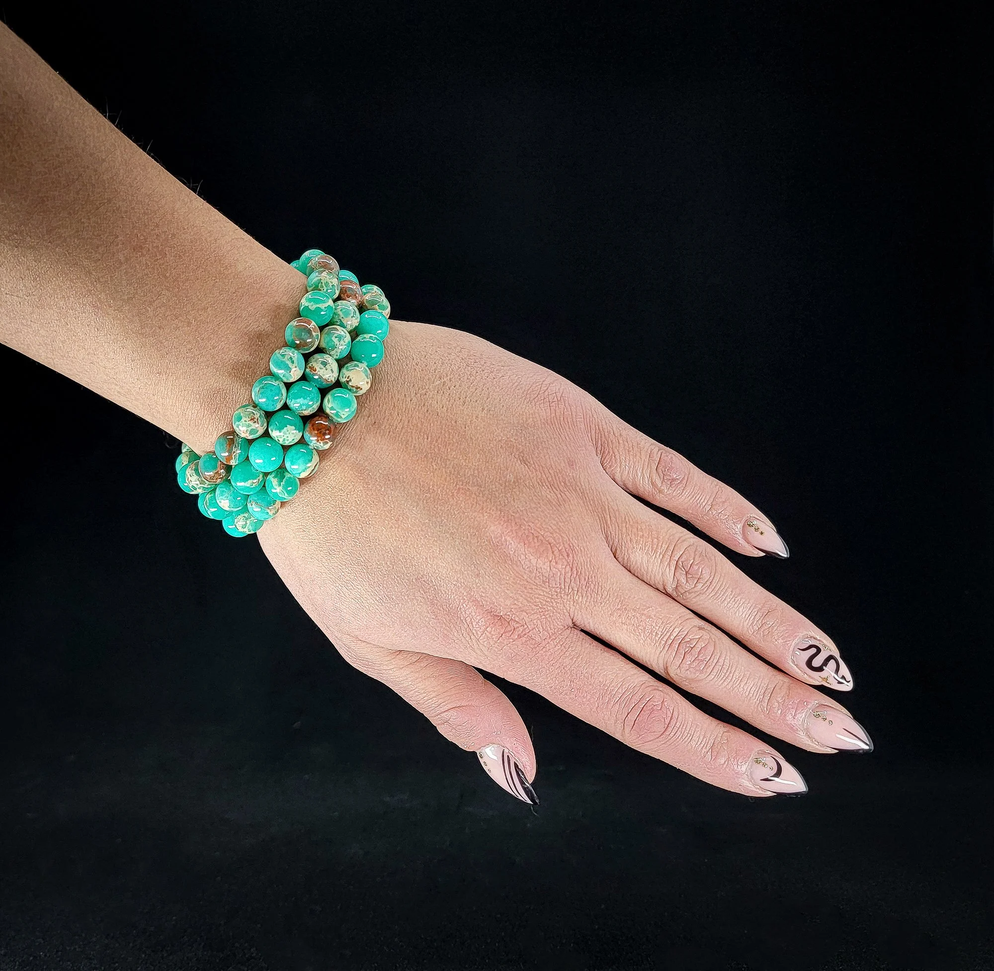 Green Shoushan Jade 8mm