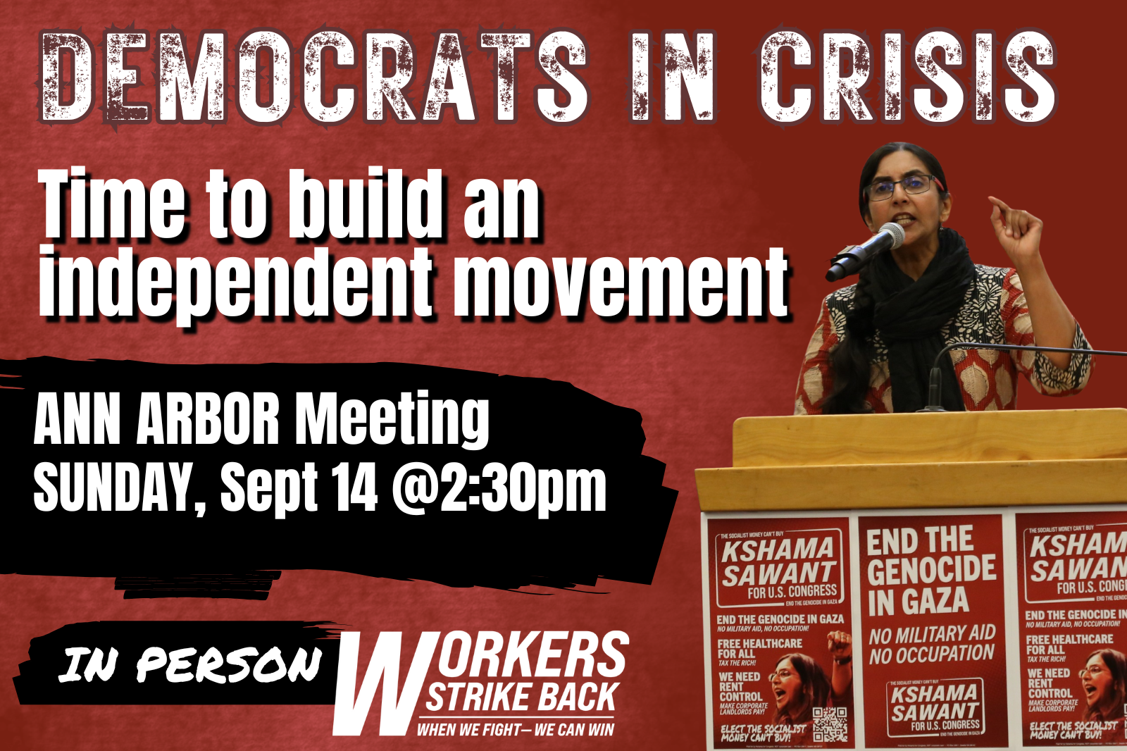 ANN ARBOR MEETING — Democrats in Crisis — Time to Build an Independent Movement