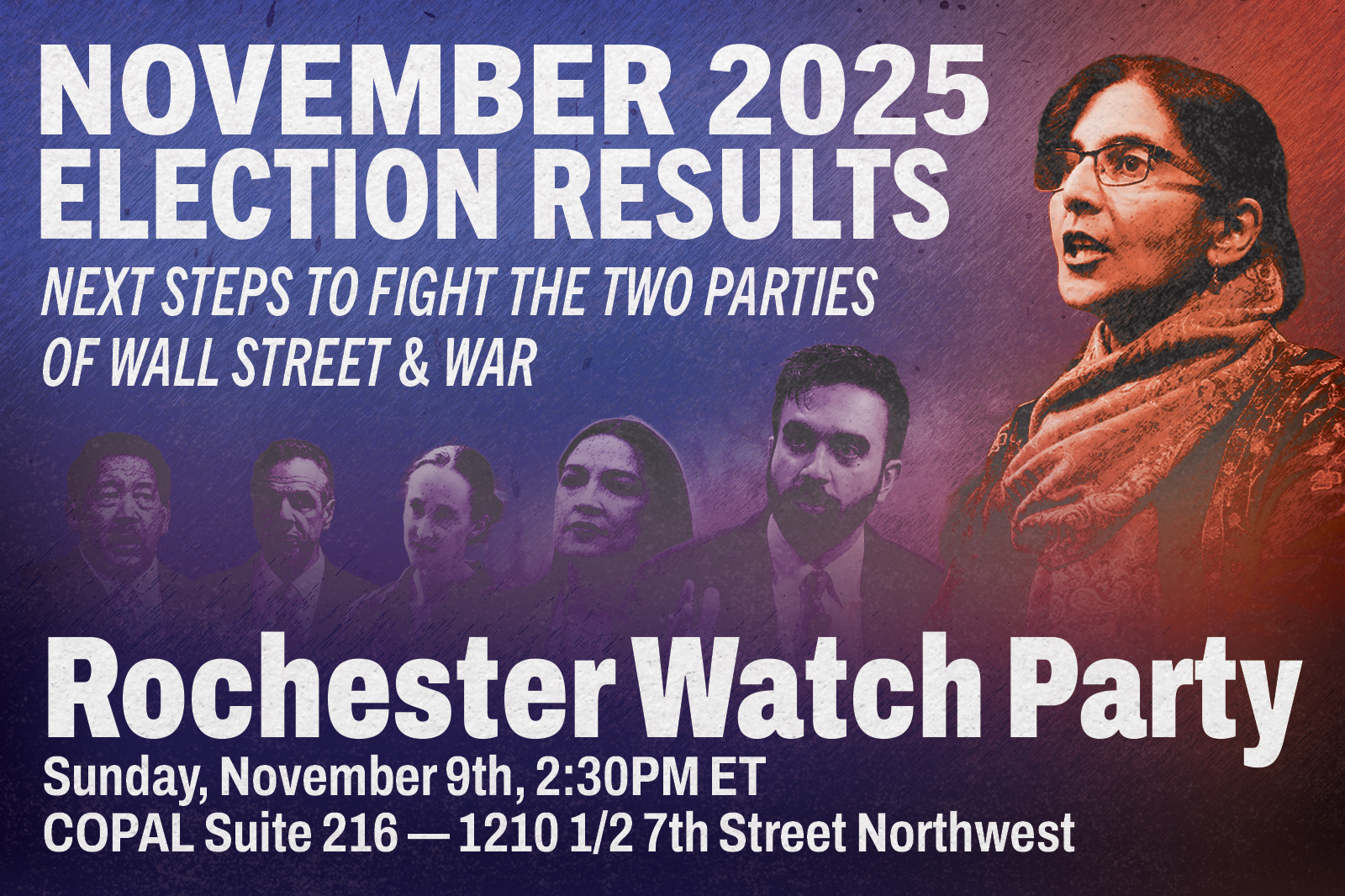ROCHESTER November Meeting — 2025 Elections: Next Steps to Fight the Two Parties of Wall Street