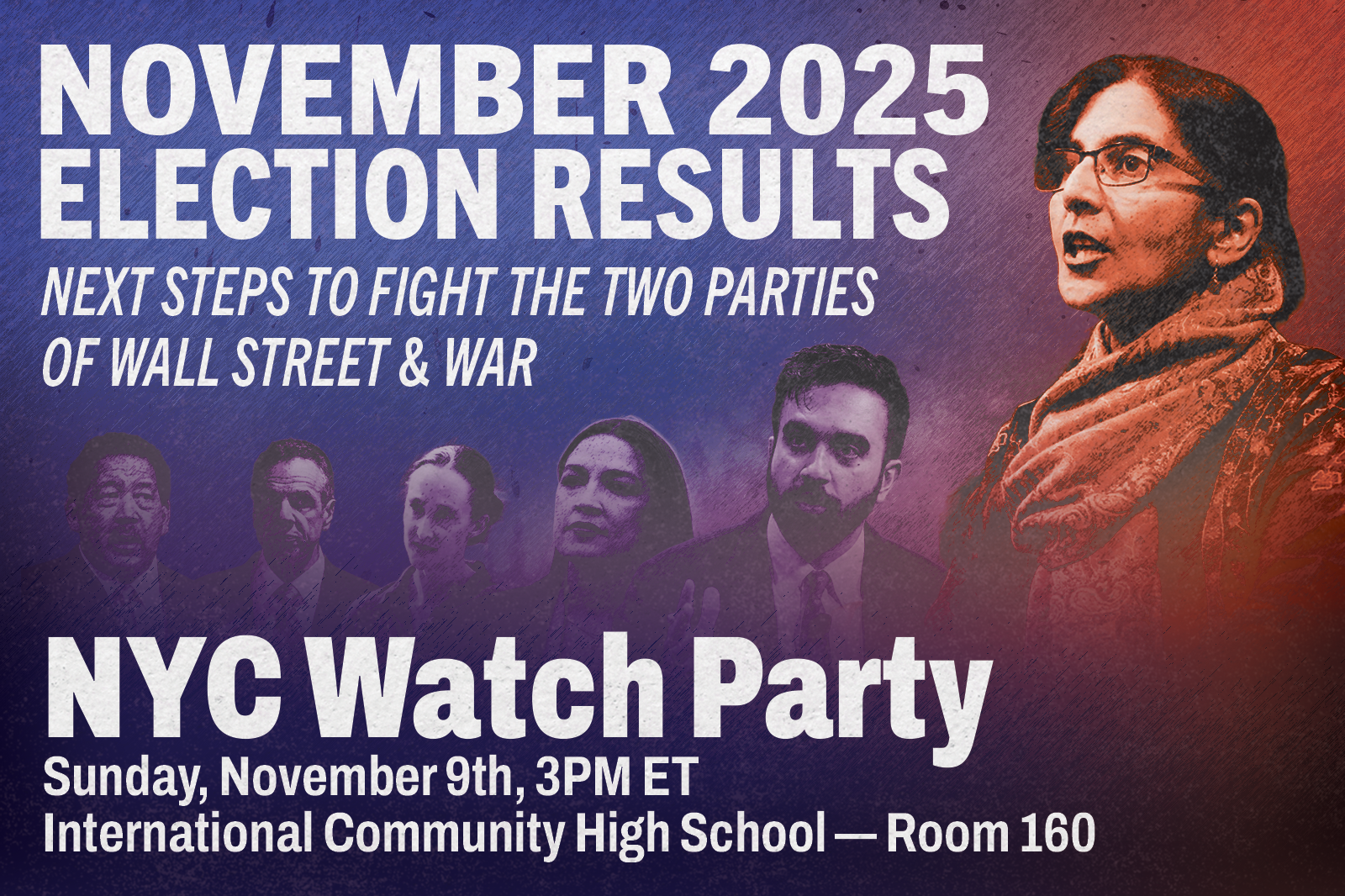 NEW YORK MEETING — 2025 Elections: Next Steps to Fight the Two Parties of Wall Street