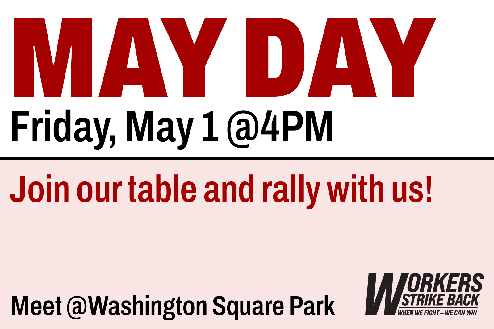 NEW YORK CITY - MAY DAY TABLE AT WASHINGTON SQUARE PARK