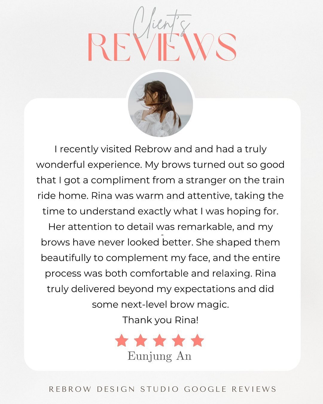 Semi-permanent brow is a significant procedure done on your face! 
It&rsquo;s essential to read ❤️real client reviews❤️
before making a decision. 
For more reviews, search &lsquo;Rebrow Design Studio&rsquo; on Google!
.
.
Specializing in natural-look
