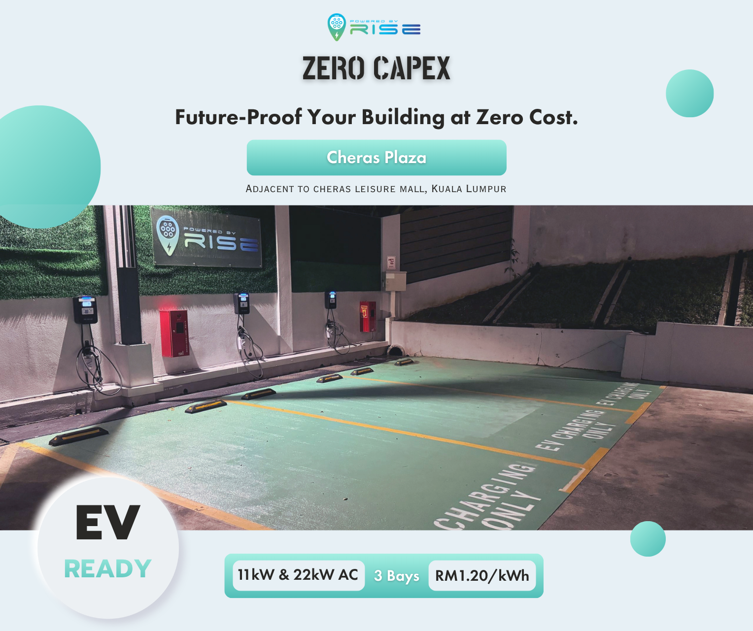 Powered by RISE EV charging station at Cheras Plaza