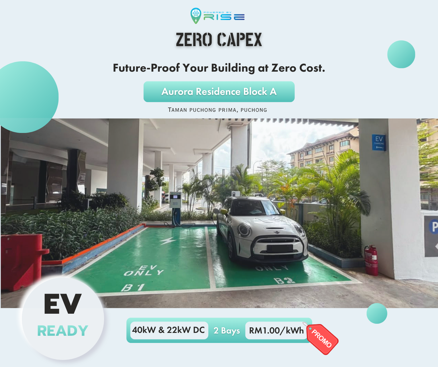 Powered by RISE EV Charging Station at Aurora Residence