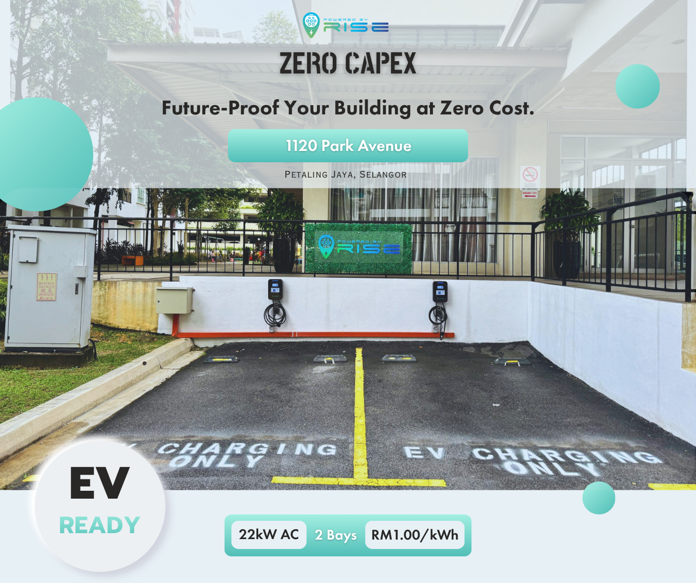 Powered by RISE EV charging station at 1120 Park Avenue