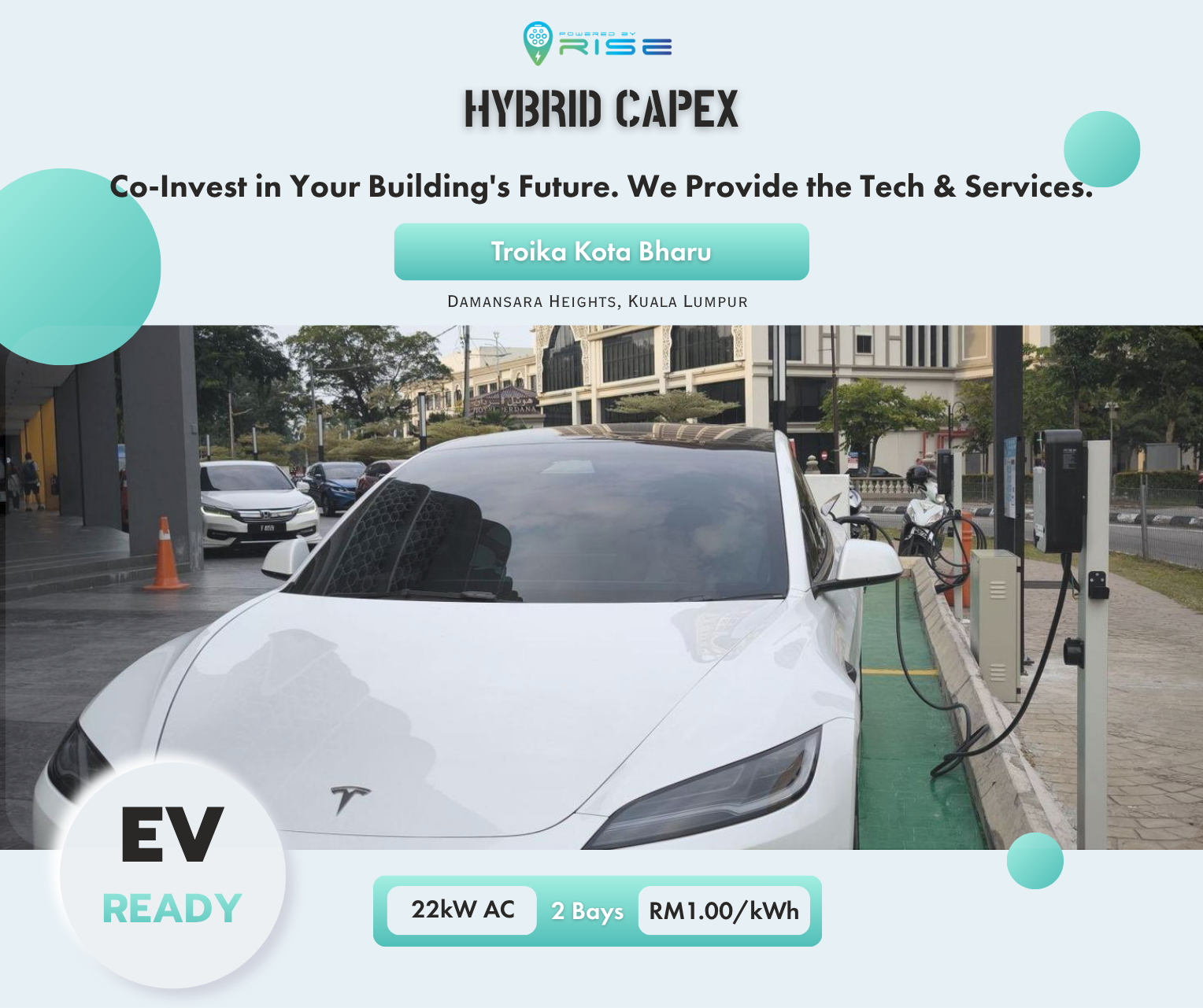 Powered by RISE EV charging station at Troika Kota Bharu