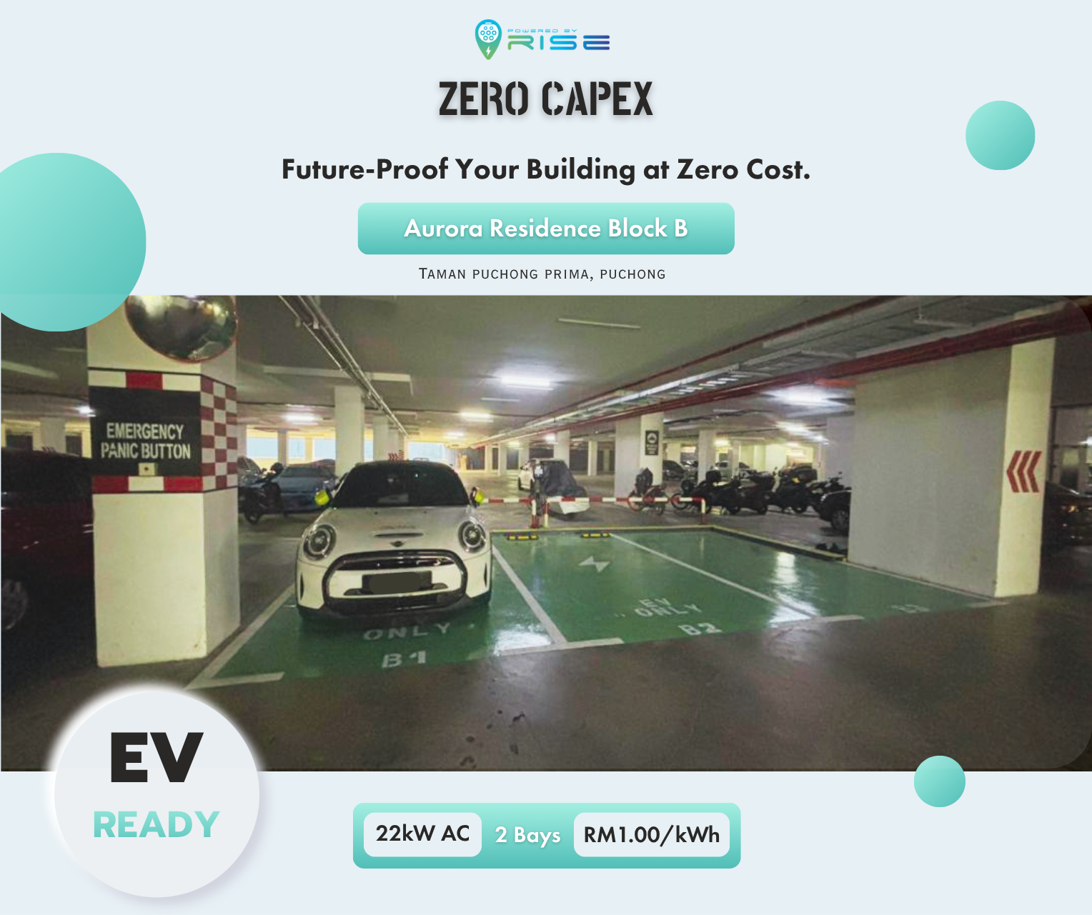 Powered by RISE EV Charging Station at Aurora Residence