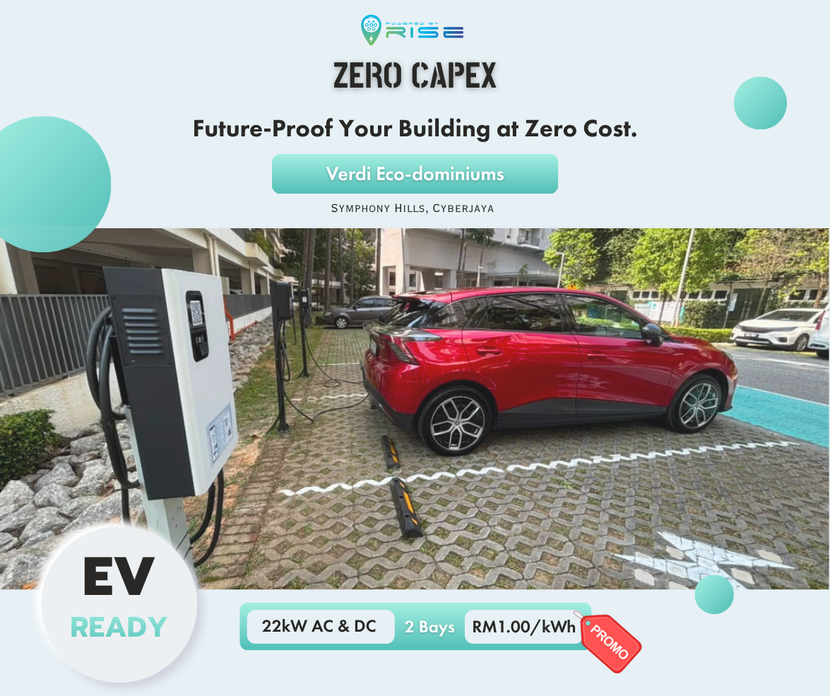 Powered by RISE EV charging station installed at Verdi Eco-dominiums