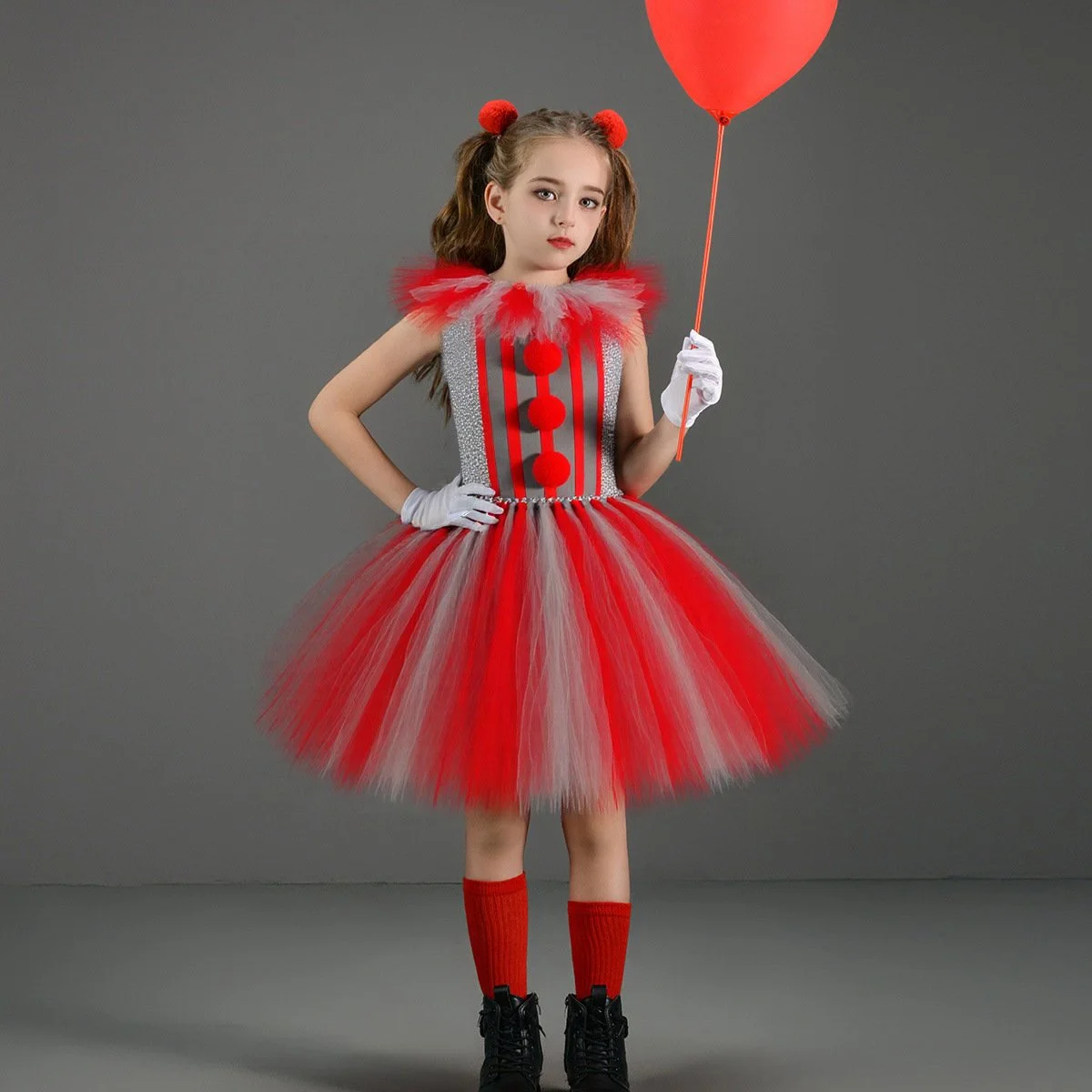 Circus Clown (Red & Grey)
