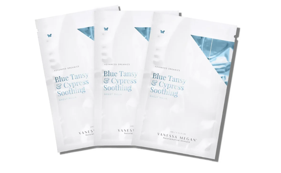 Blue Tansy & Cypress/ Soothing Sheet Mask/ 3 Pack
