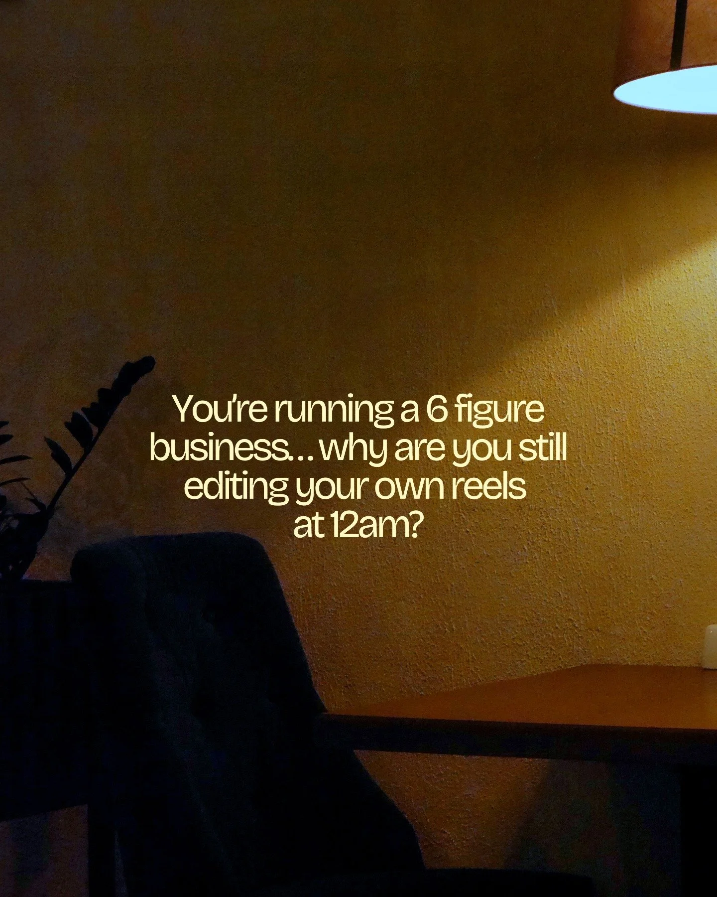 You're a 6-figure business. Why are you still editing Reels at 12am? 🎬
The math stopped working a while ago. You scaled the business but never scaled the handoff &mdash; so content keeps landing in the only slot left on your calendar: after everyone