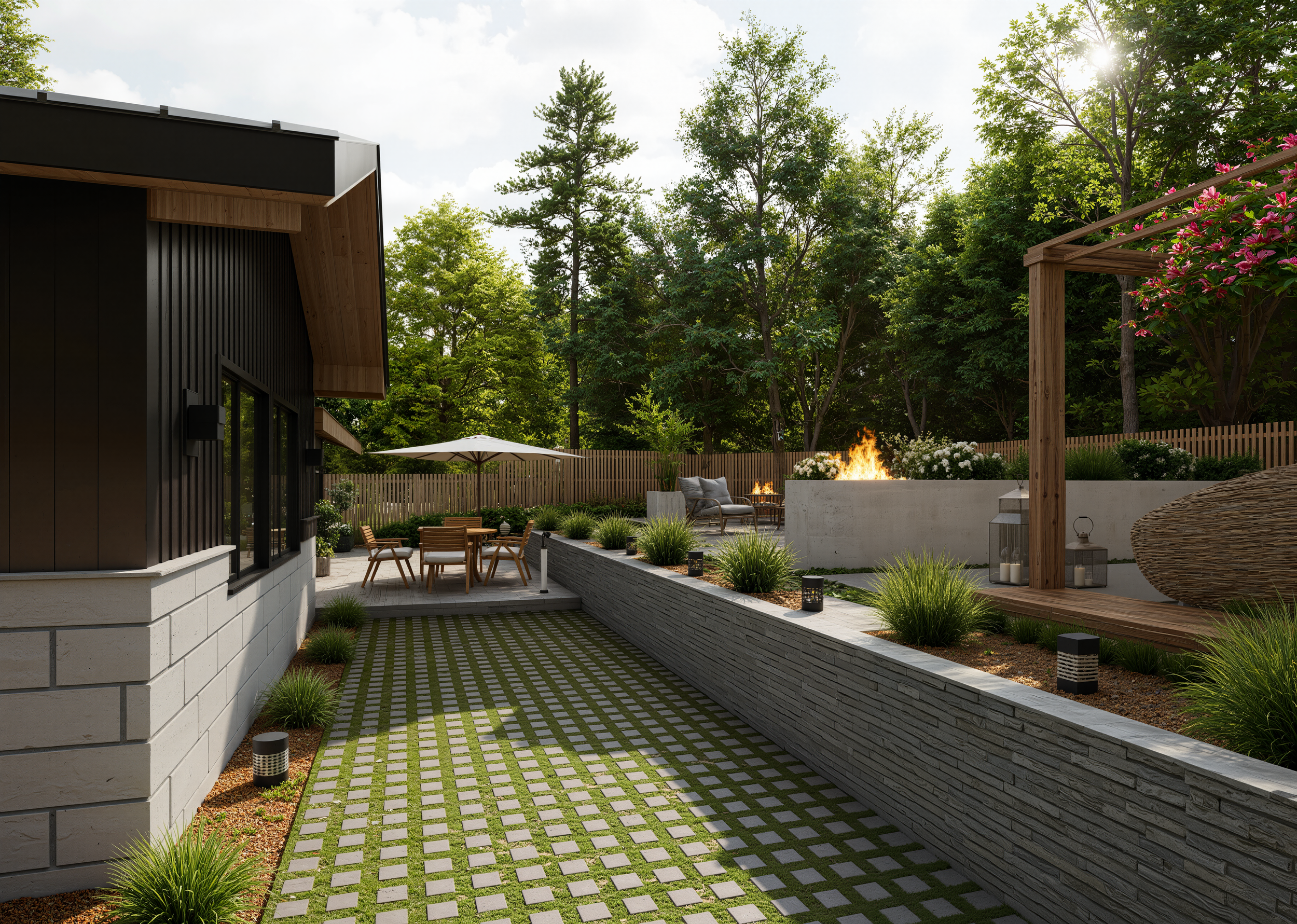 Exterior Remodel - Back deck - modern home - Eastside Builders Group