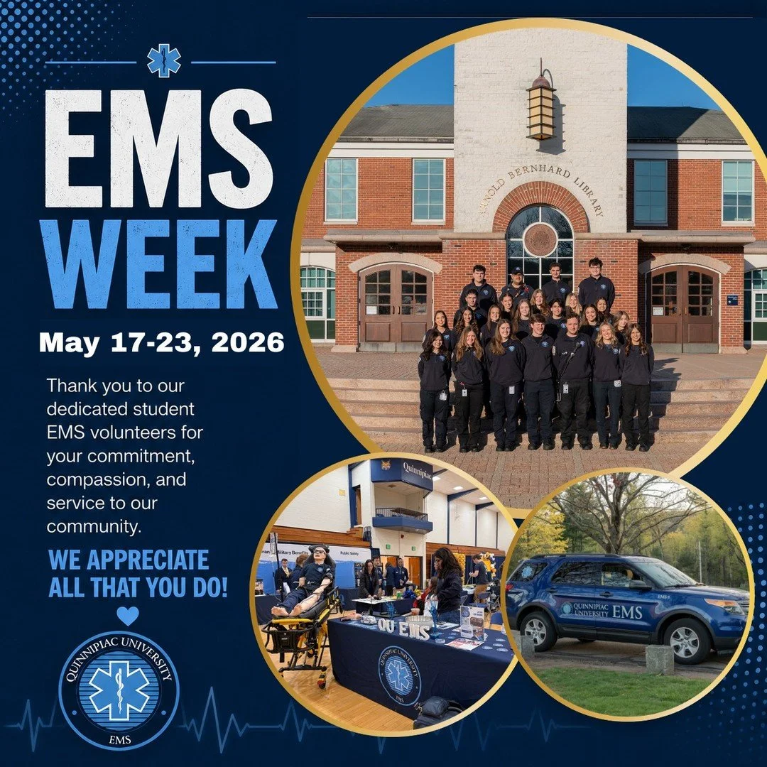 Happy EMS week to all of our hard-working members. Your time and effort do not go unnoticed. Thank you for all that you do for QU EMS! ❤️