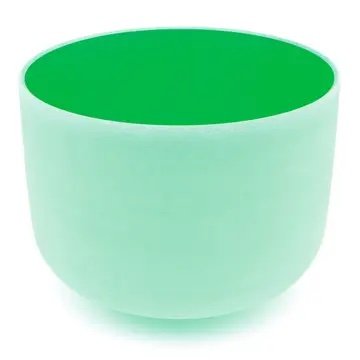 Green Crystal Singing Bowl • 10" Note F