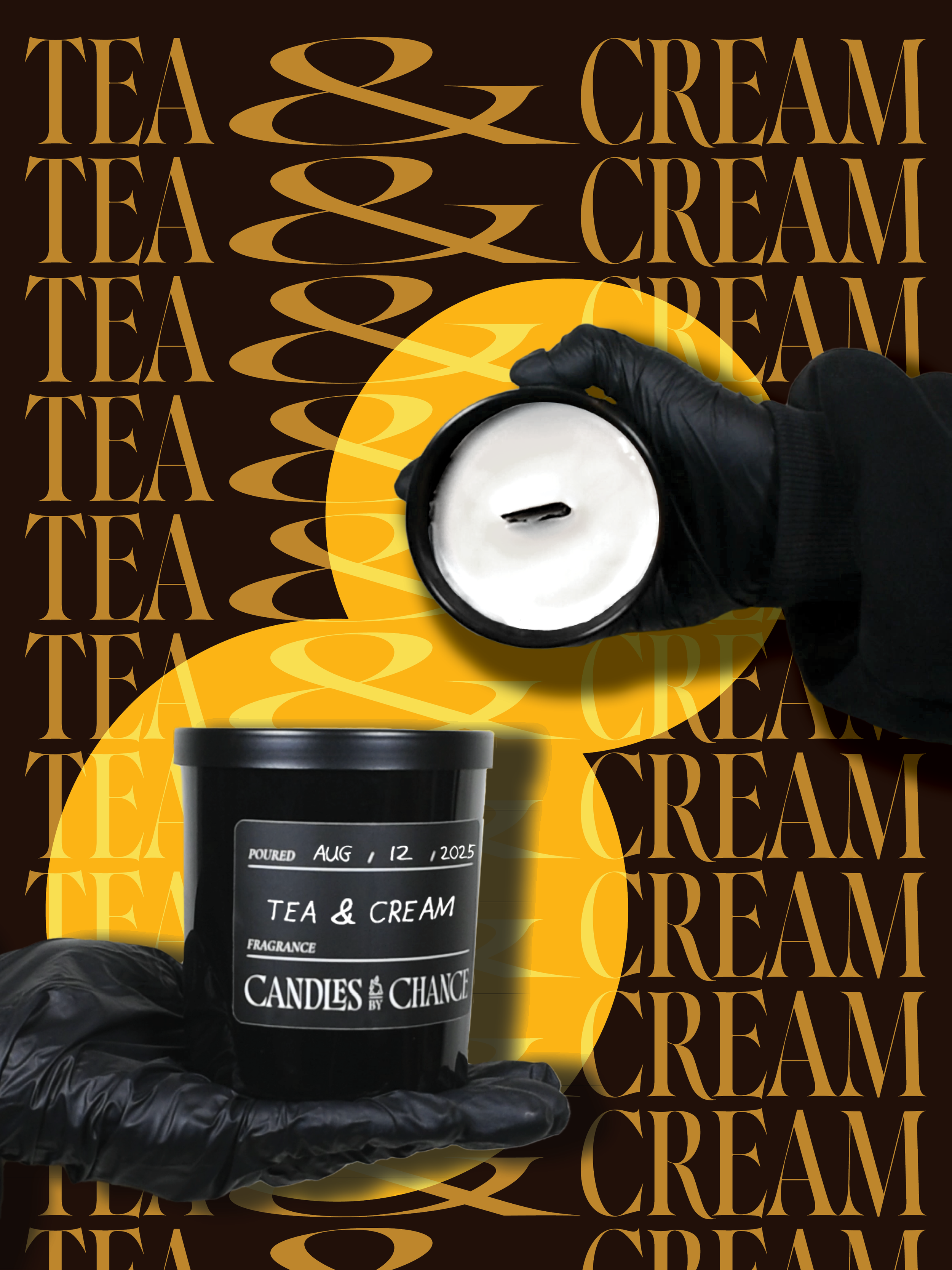 "TEA & CREAM" Vegetable Wax Candle