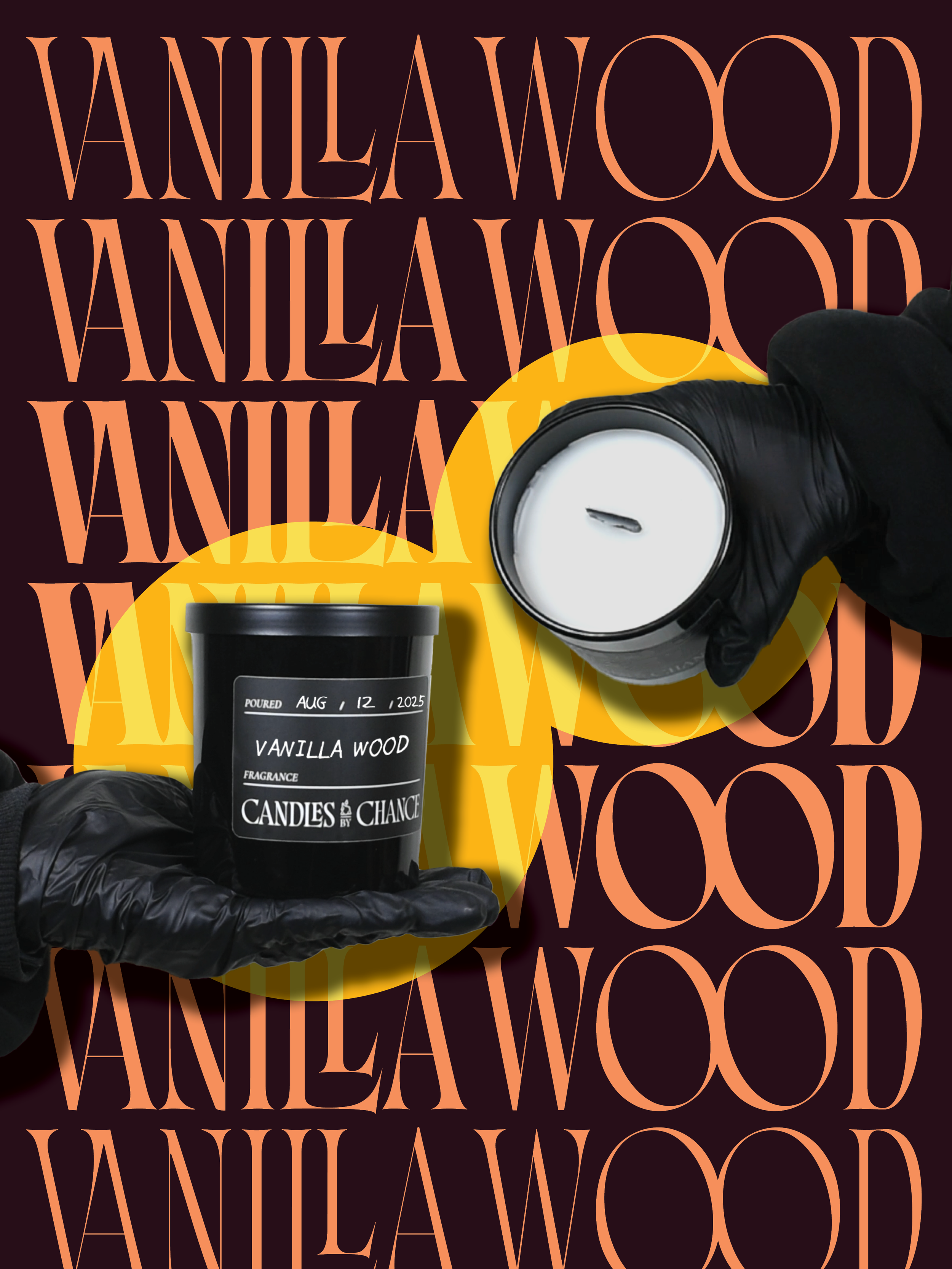 "VANILLA WOOD" Vegetable Wax Candle