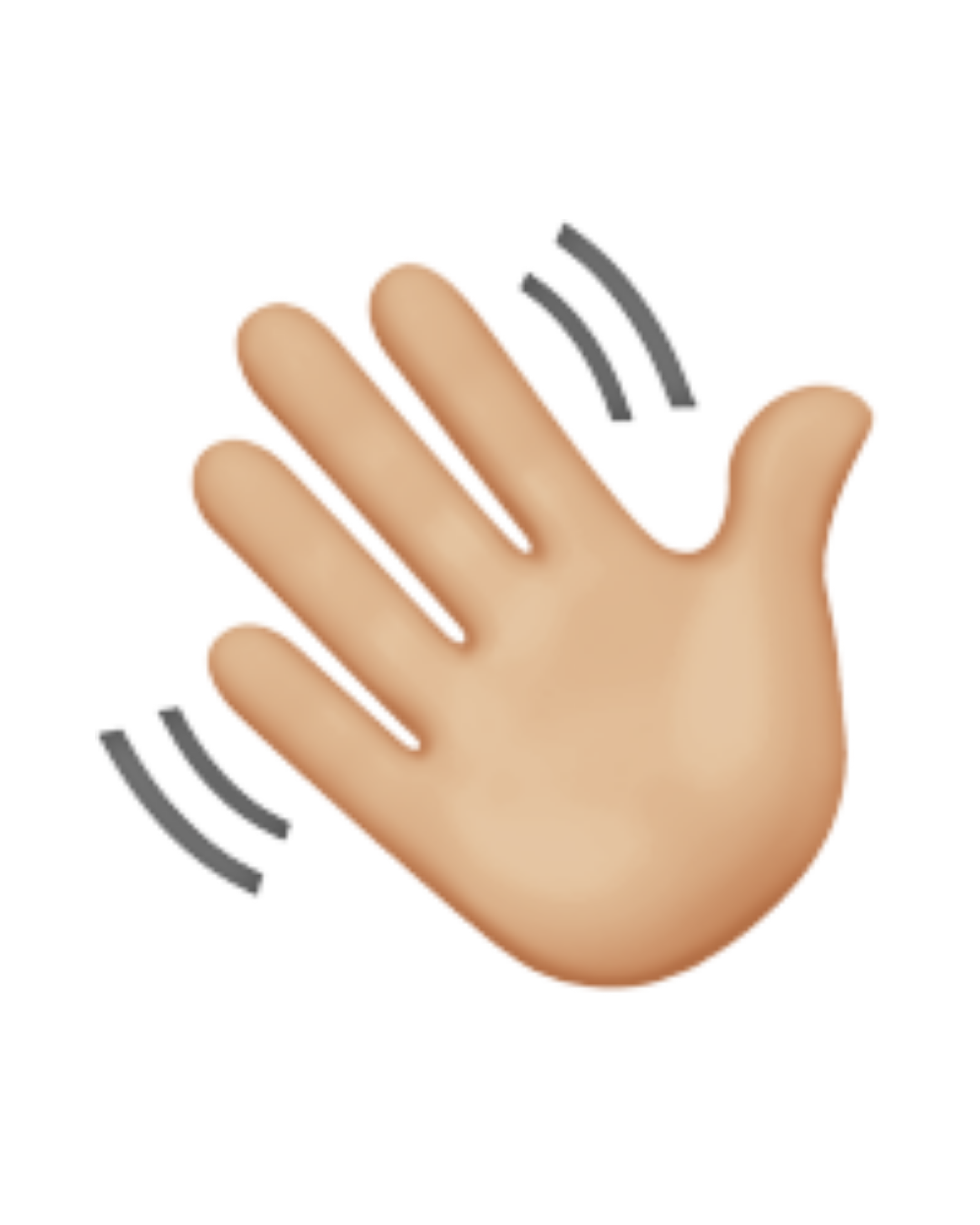 An illustration of a human hand with signals emanating from the fingertips.
