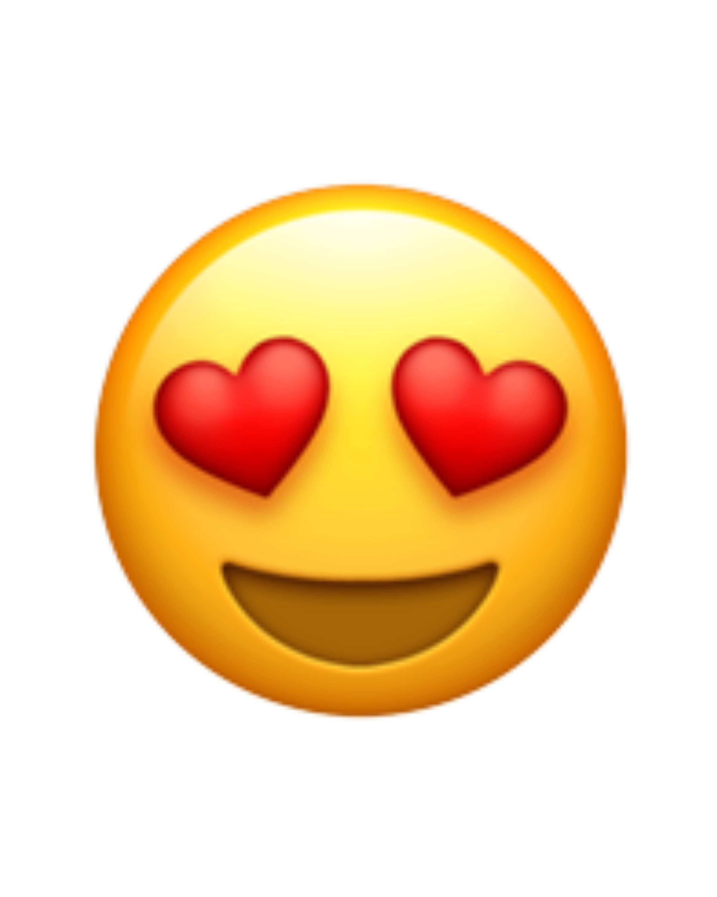 A smiley face emoji with heart-shaped eyes and a smiling mouth.
