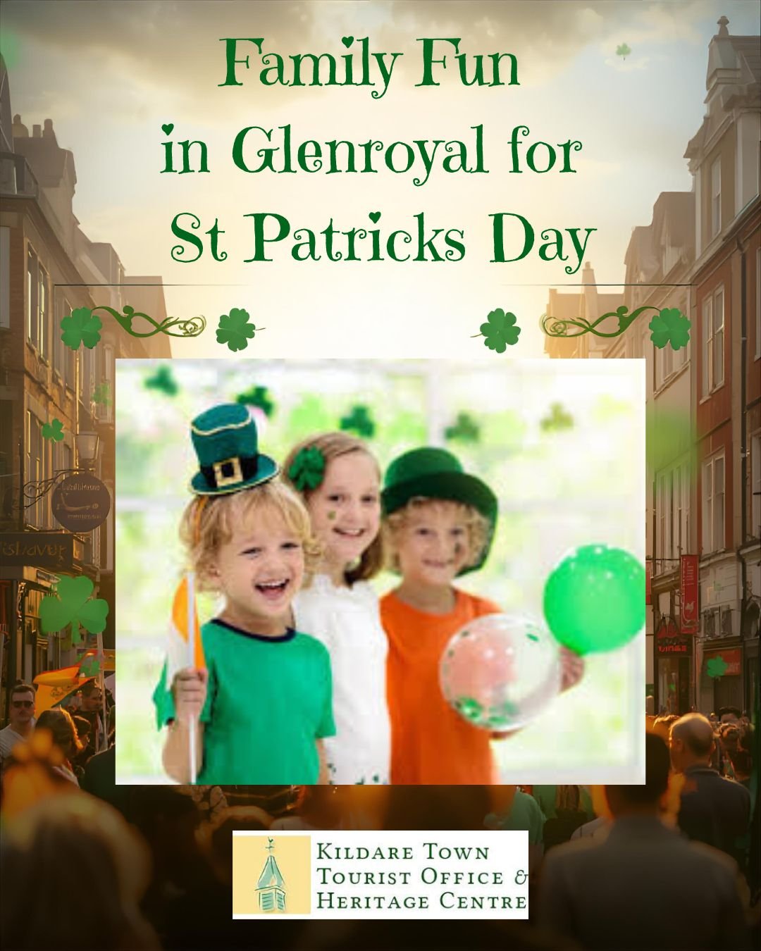 👨&zwj;👩&zwj;👧&zwj;👦☘️ Family Fun in Maynooth &ndash; St Patrick&rsquo;s Day ☘️👨&zwj;👩&zwj;👧&zwj;👦

After the Maynooth parade, keep the celebrations going with a Family Fun Day at the Glenroyal Hotel, running from 11am&ndash;3pm.

🎨 Games, en