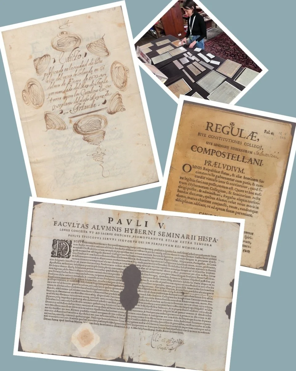 Poster showing various artefacts from the archive