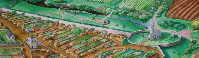 medieval walled town
