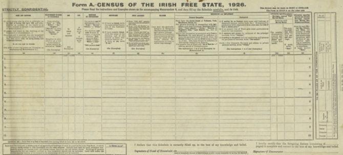 1926 Census certificate