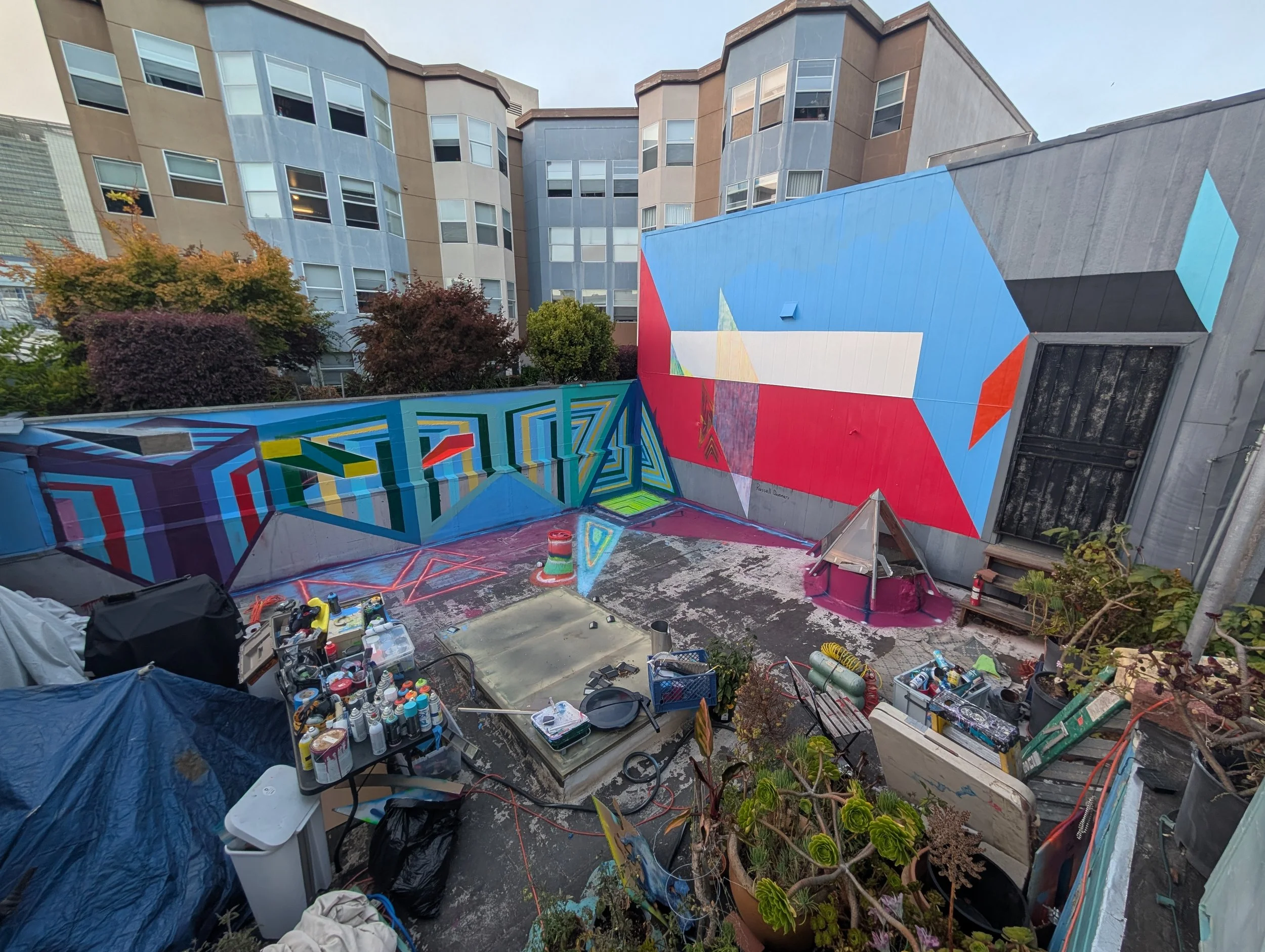 Rooftop mural