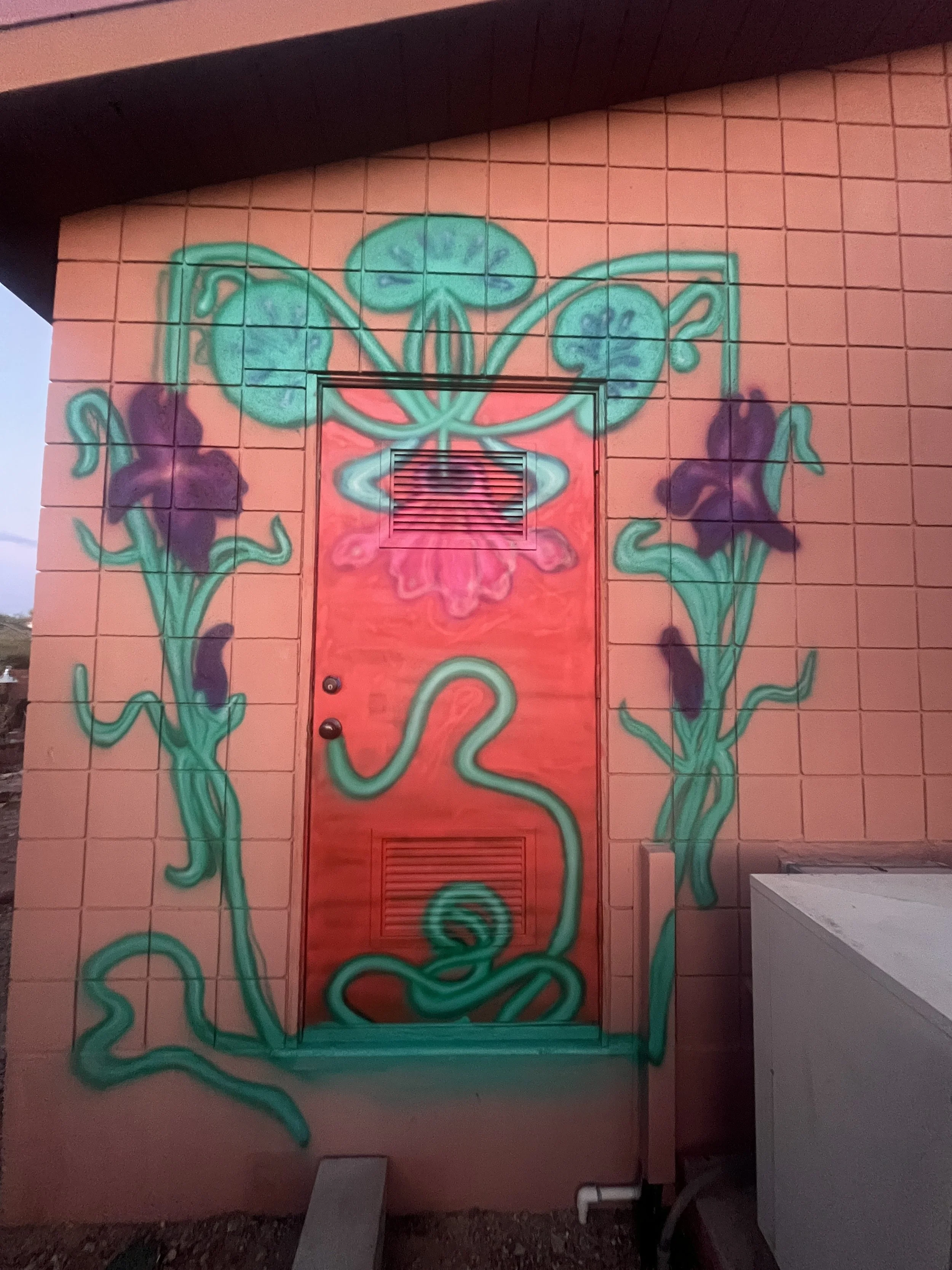 Tucson art nouveau garden mural