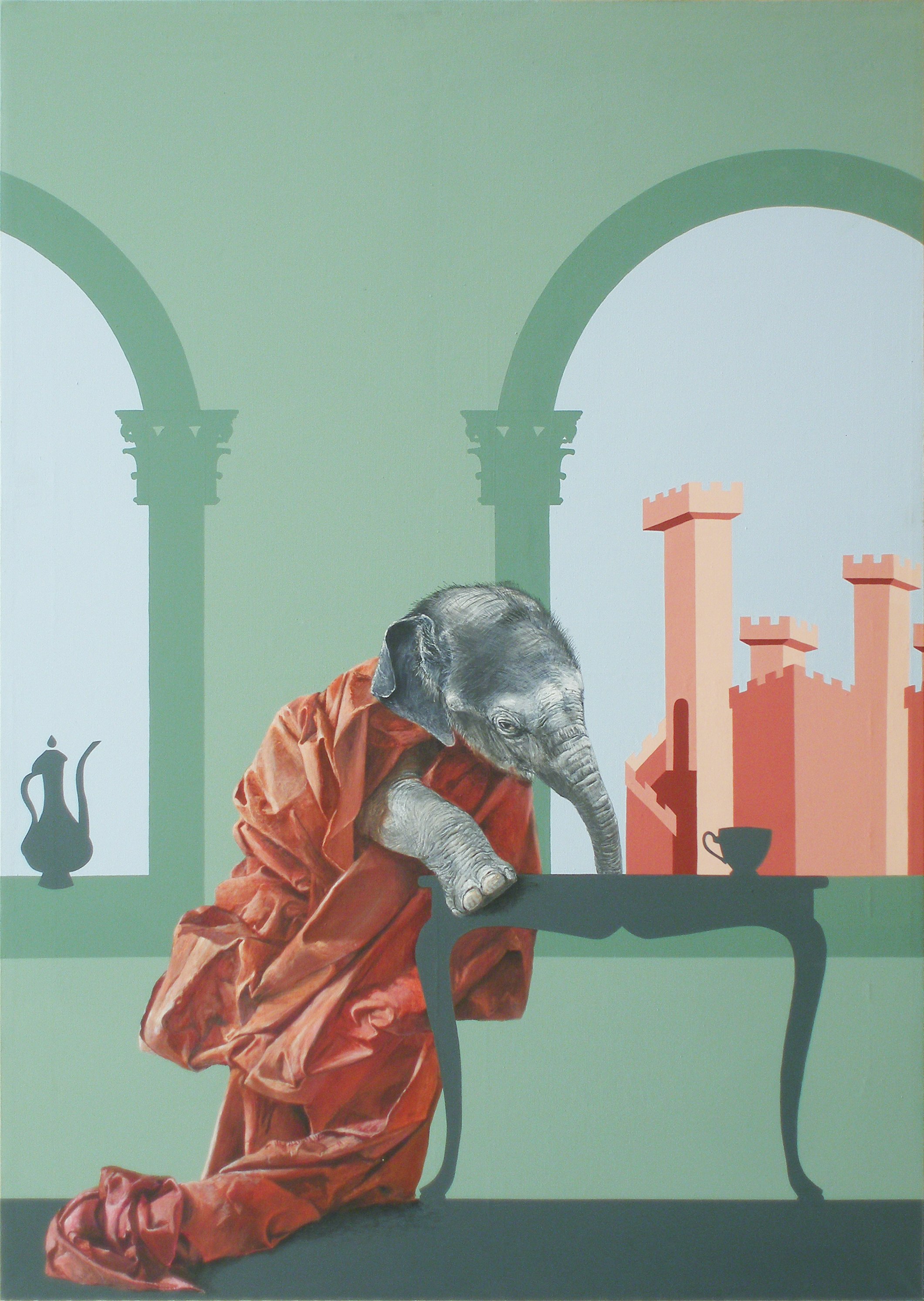 'Elephant & Castle' 140×100cm, acrylic on canvas