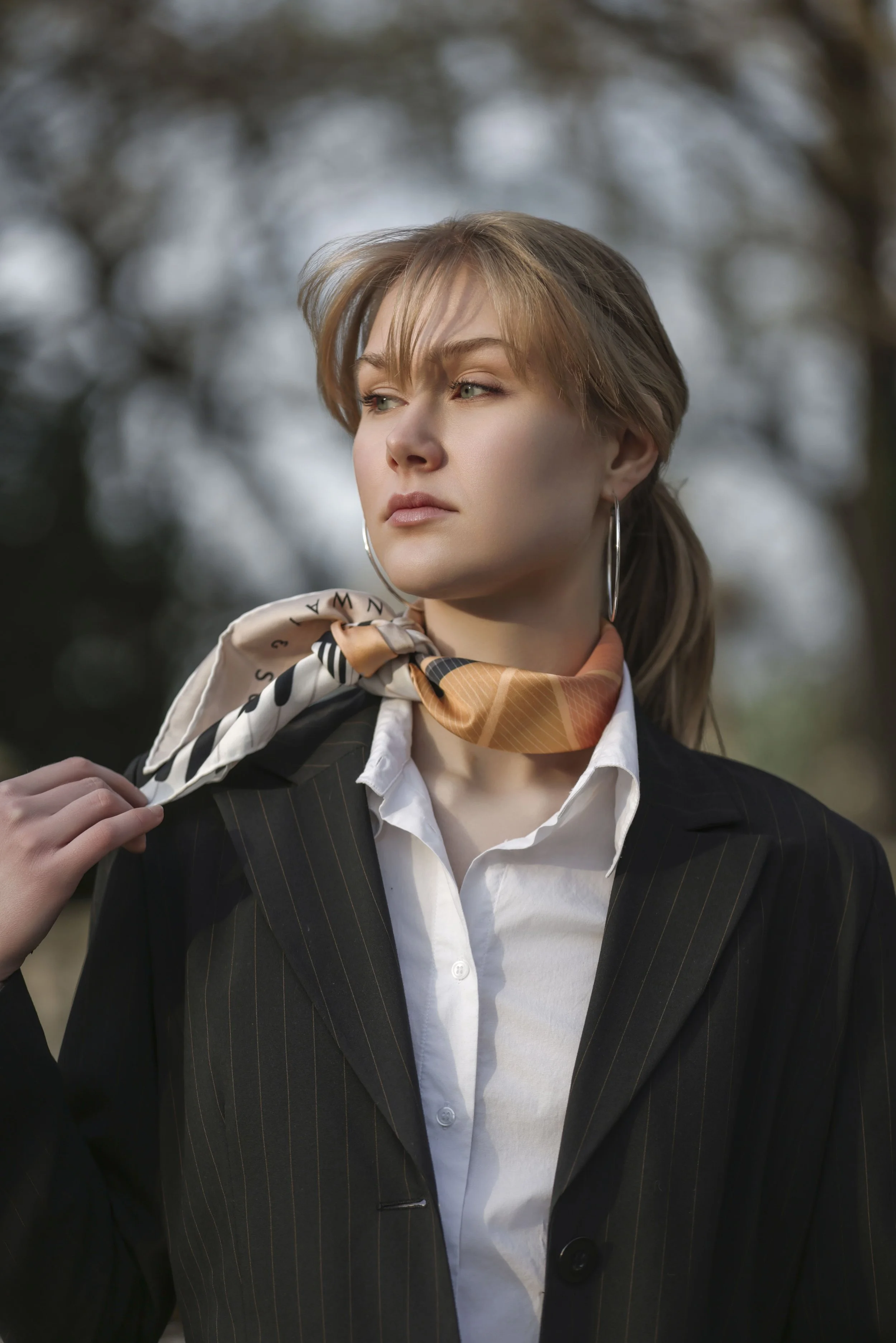 Bespoke Orange Fiber® scarf designed for Steinway & Sons