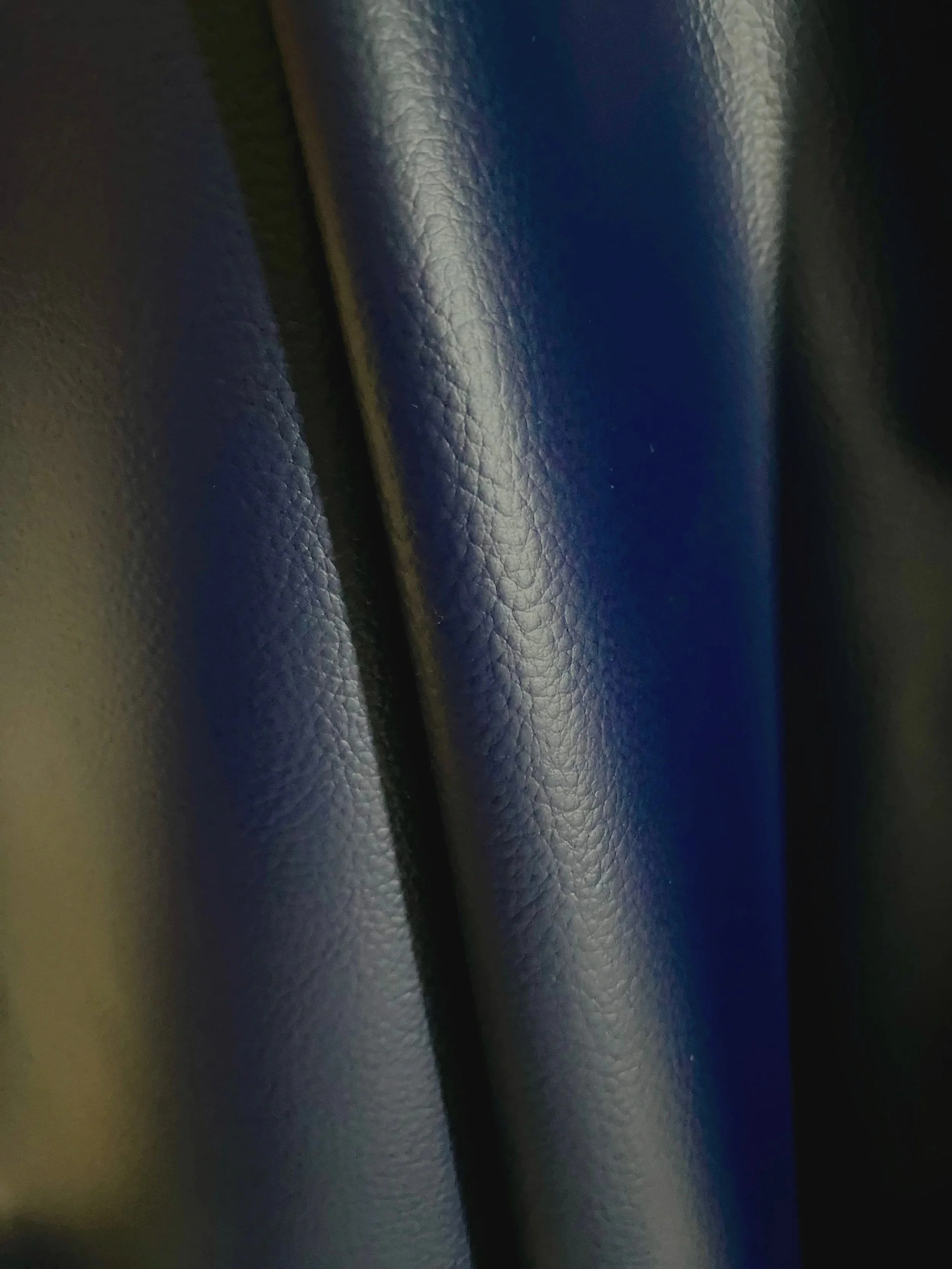 Dark blue Elevate™ is an innovative bio-based leather alternative developed by Uncaged Innovations.