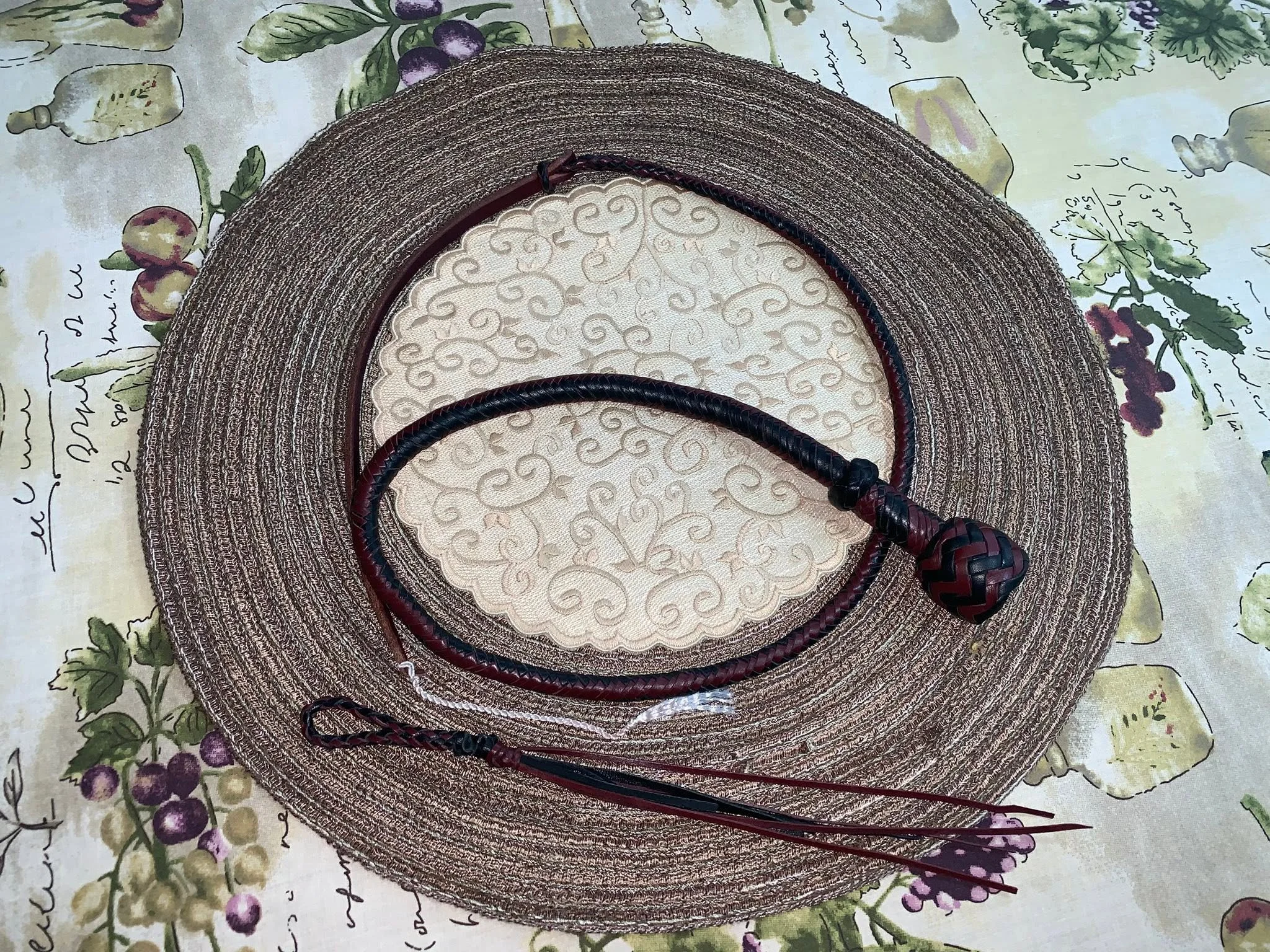 Custom snake whip with interchangeable fall/quirt attachments
